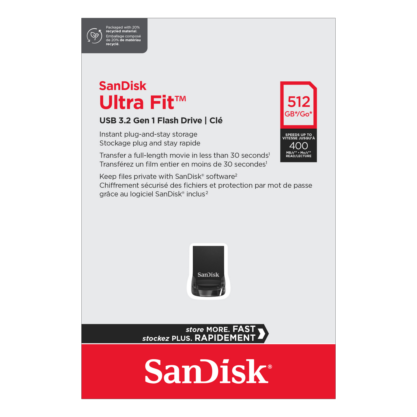 SanDisk Ultra Fit CZ430 USB 3.2 Gen 1 Flash Drive-Data Storage-futuromic