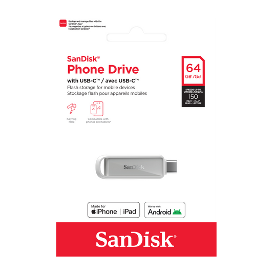 SANDISK® Phone Drive with USB-C™ (64GB/ 128GB/ 256GB/ 512GB/ 1TB)-Data Storage-futuromic
