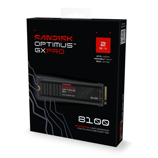 SANDISK Optimus™ GX PRO 8100 PCIe® 5.0 NVMe™ SSD with Heatsink (1TB/ 2TB)-Data Storage-futuromic