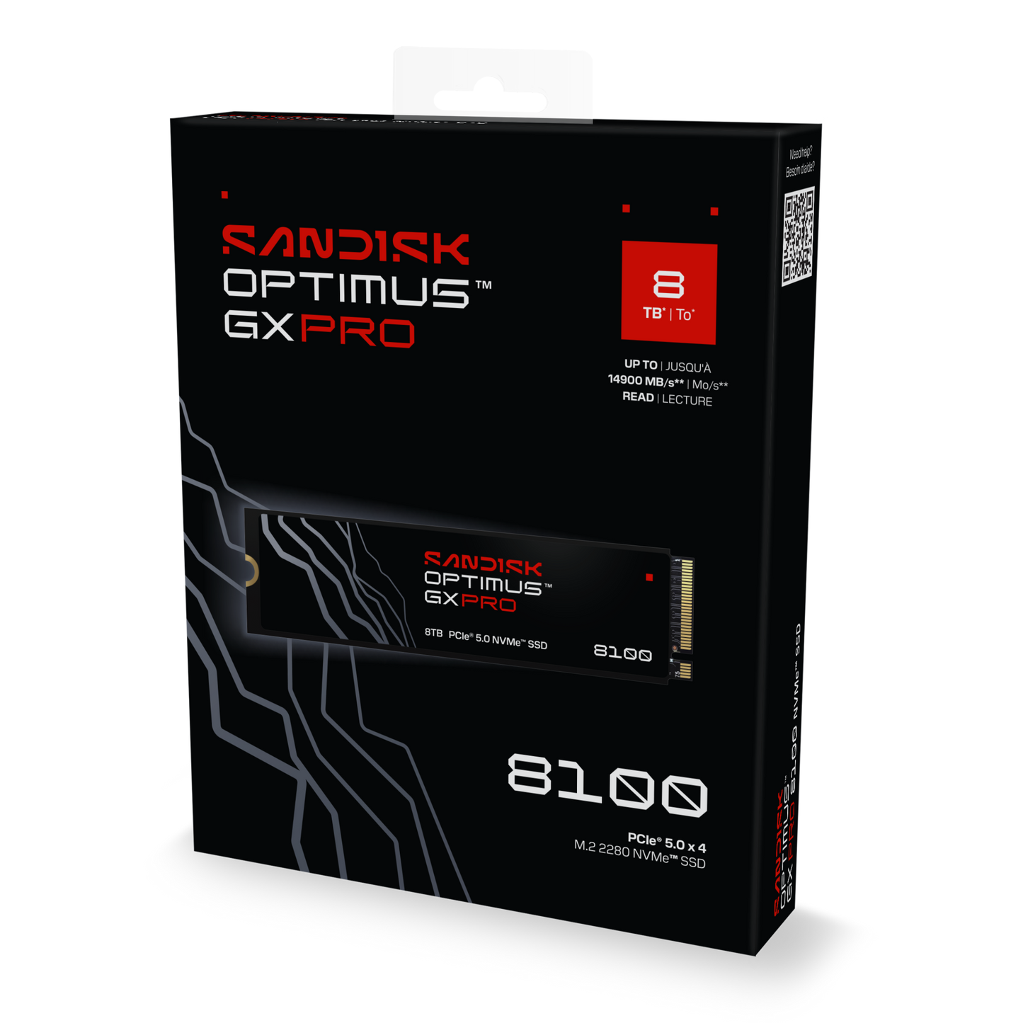SANDISK Optimus™ GX PRO 8100 PCIe® 5.0 NVMe™ SSD (1TB/ 2TB/ 4TB/ 8TB)