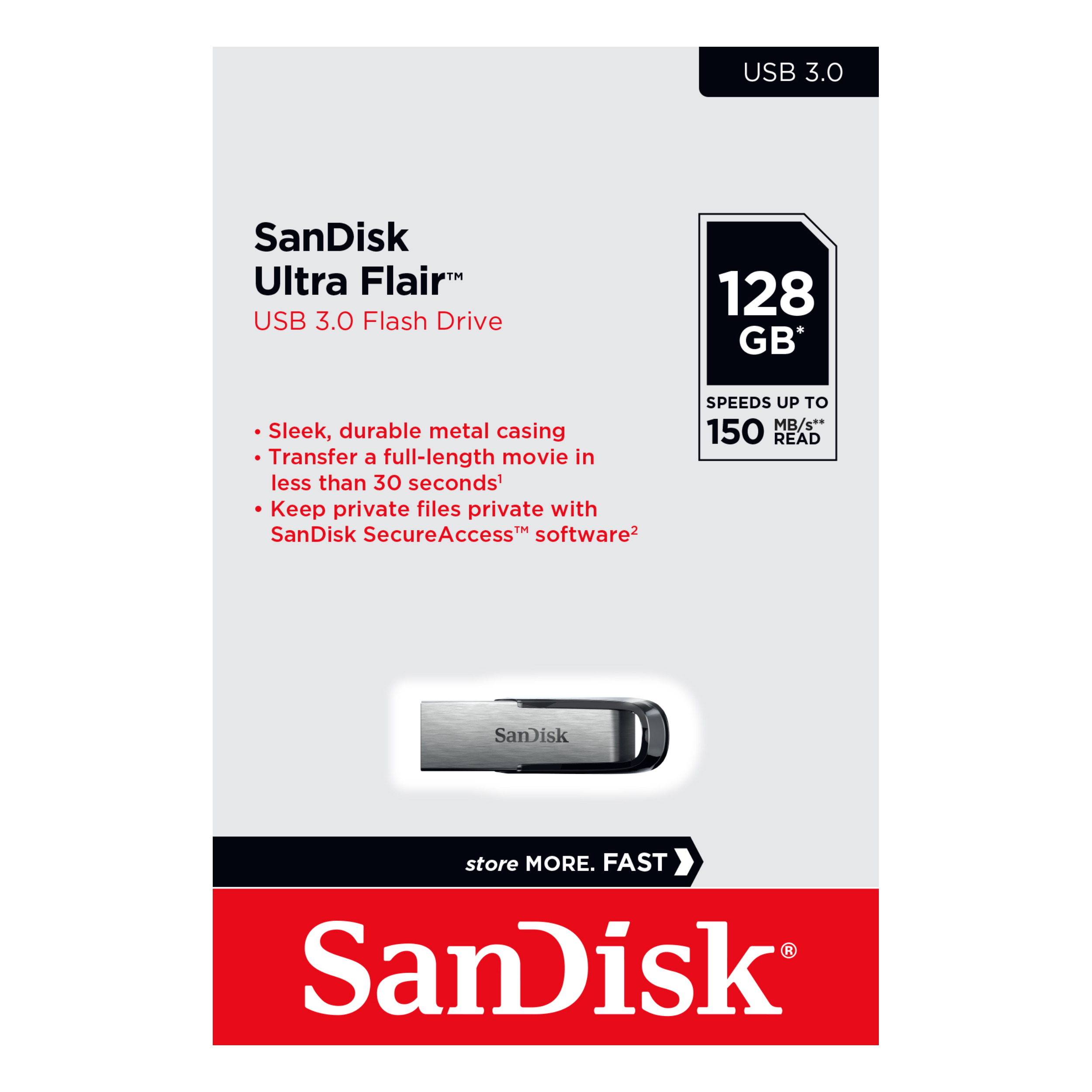 SanDisk Ultra Flair CZ73 USB 3.0 Flash Drive-Data Storage-futuromic
