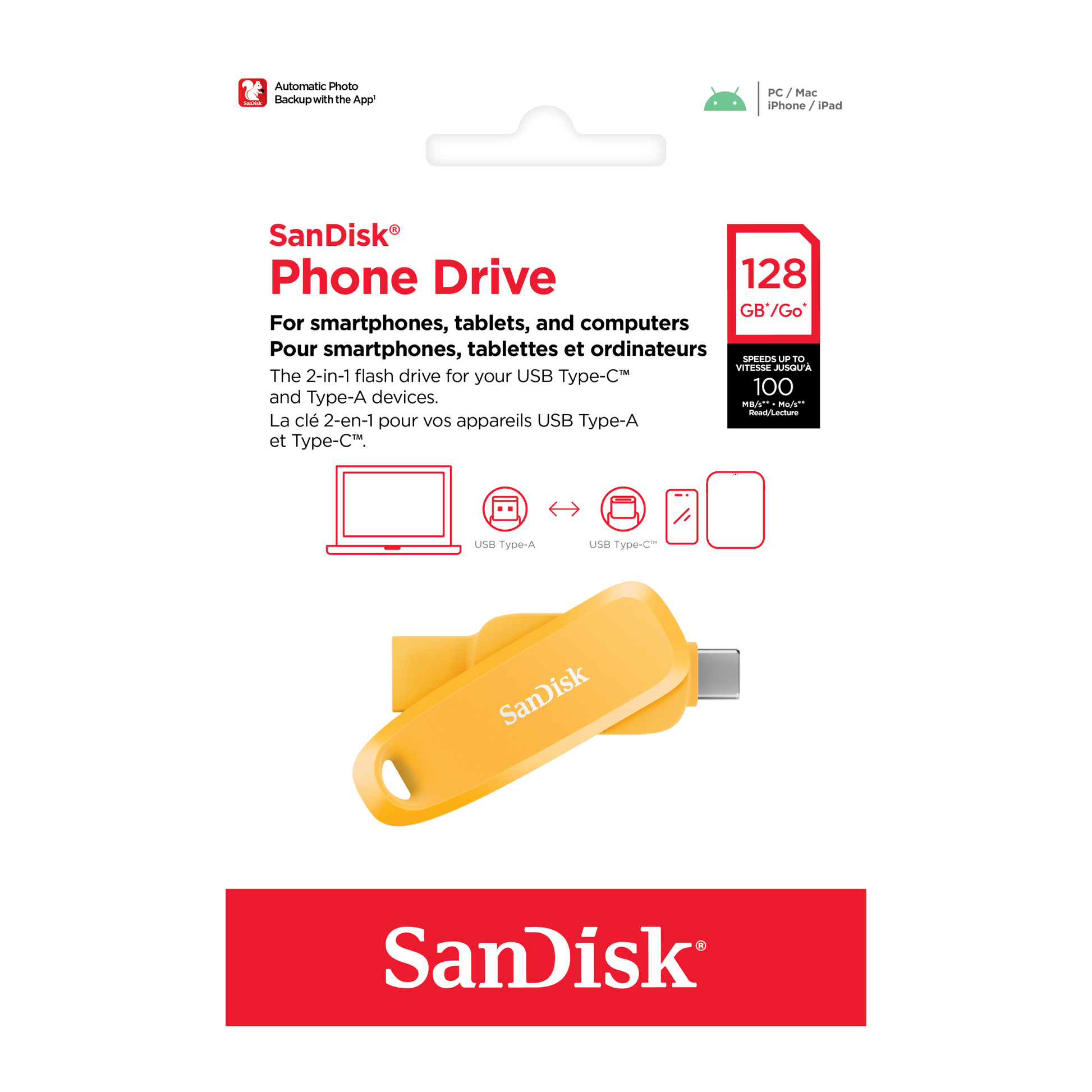 SanDisk Phone Drive DDC6 Dual Flash Drive USB Type-C-Data Storage-futuromic
