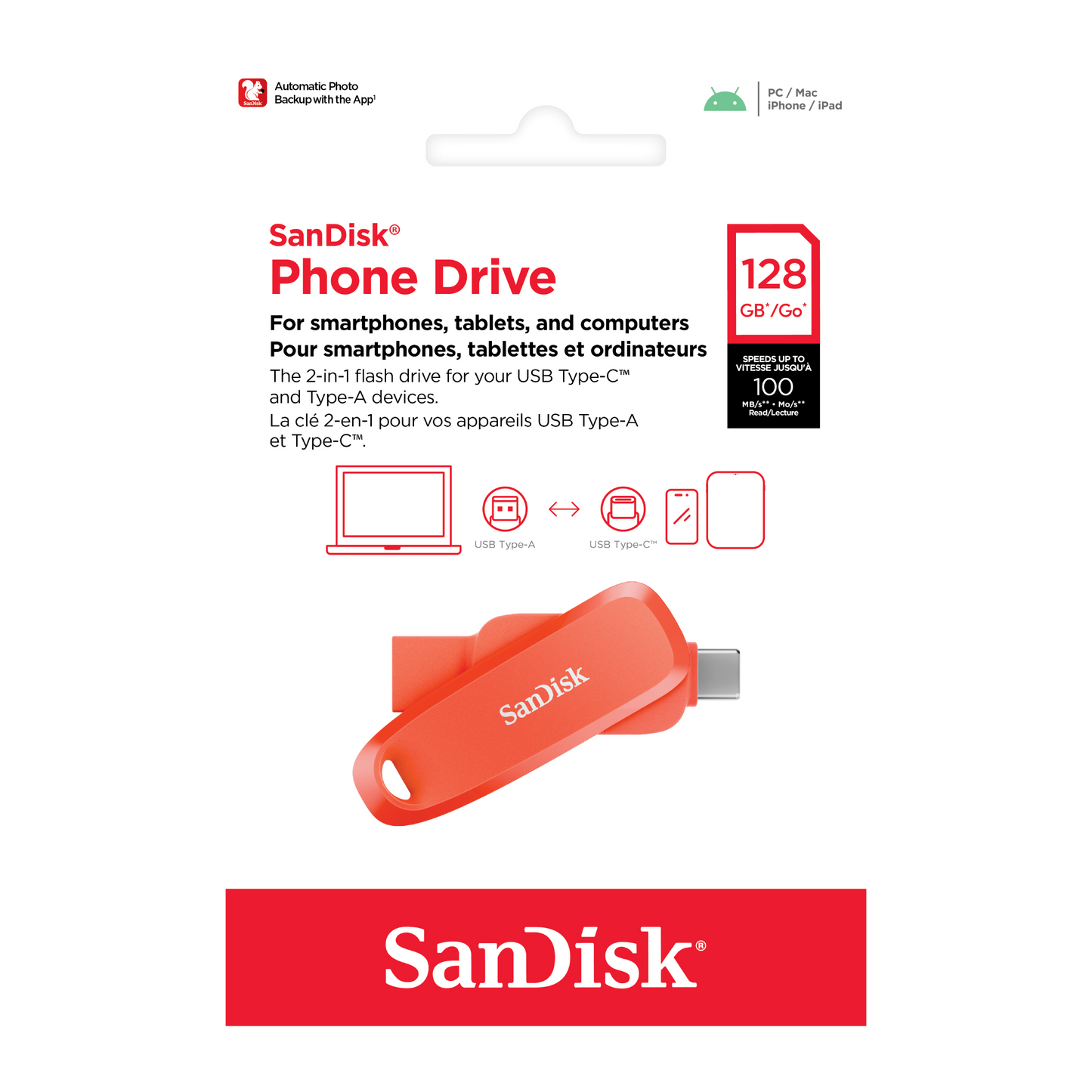 SanDisk Phone Drive DDC6 Dual Flash Drive USB Type-C-Data Storage-futuromic