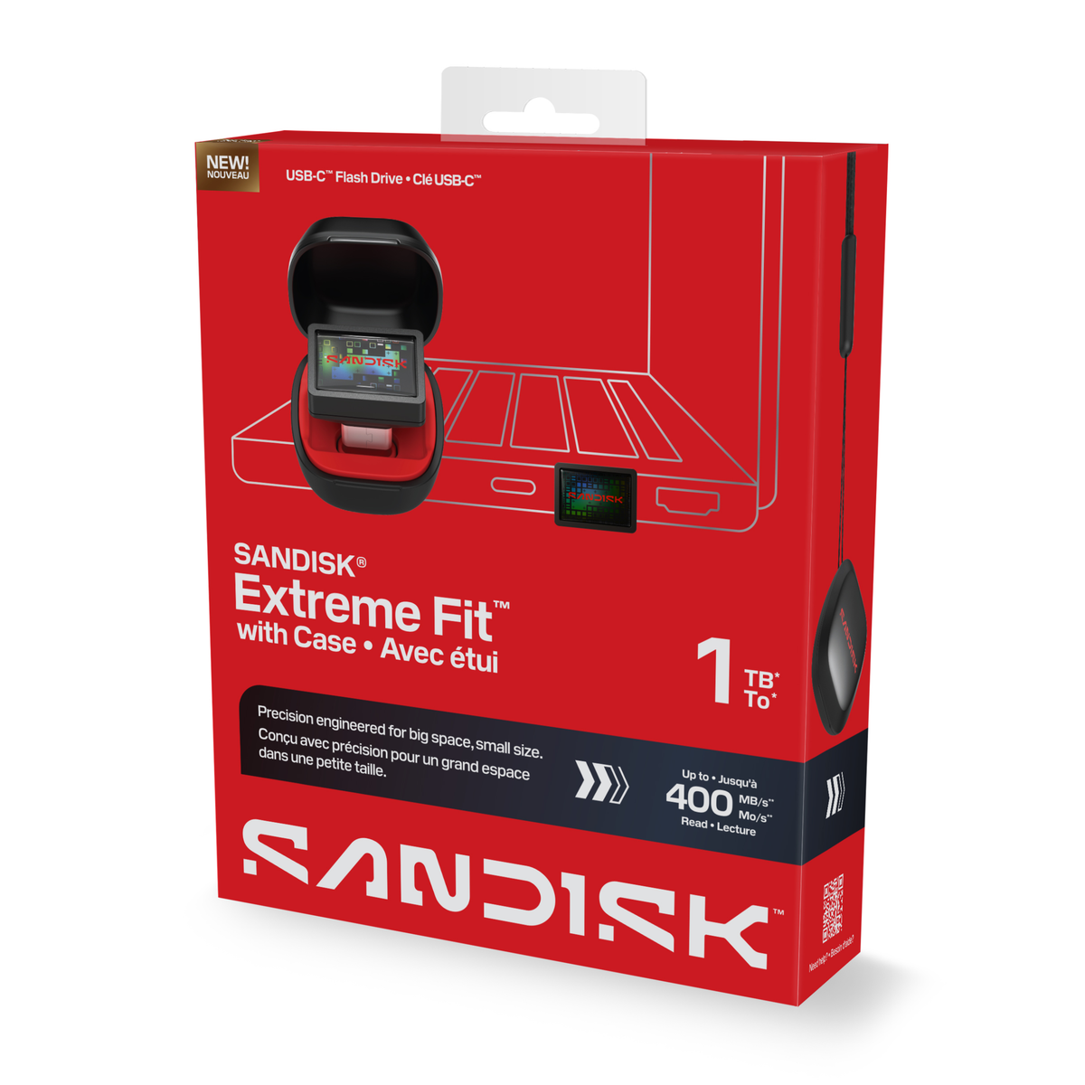 SANDISK® Extreme Fit™ Drive with Case (128GB/ 256GB/ 512GB/ 1TB) USB-C™ [SDCZ530]-Data Storage-futuromic