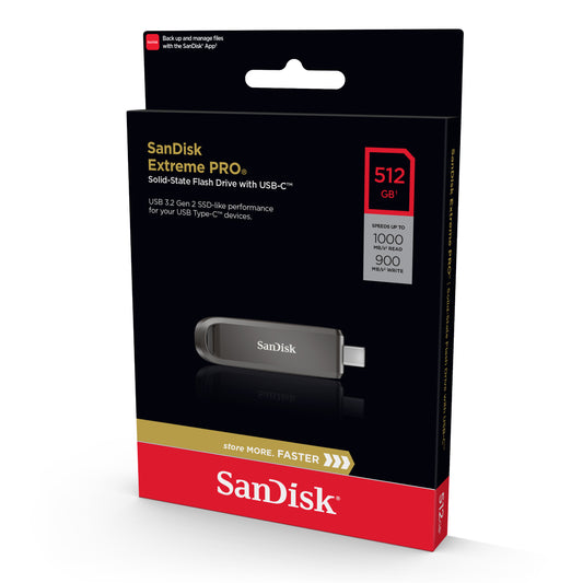 SanDisk Extreme PRO® CZ890 Solid-State Flash Drive with USB-C™ (256GB/ 512GB/ 1TB/ 2TB)-Data Storage-futuromic