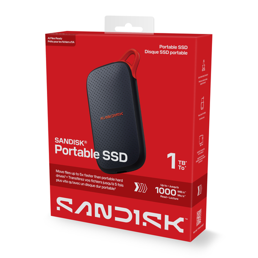 SANDISK® Portable SSD E31 USB 3.2 GEN 2 Type-C 1000MB/s (1TB) [SDSSDE31]-Data Storage-futuromic