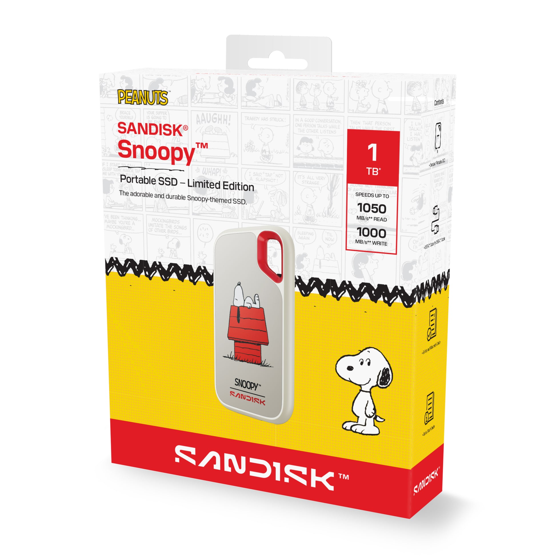 Sandisk® Snoopy™ Portable SSD – Limited Edition (1TB)-Data Storage-futuromic