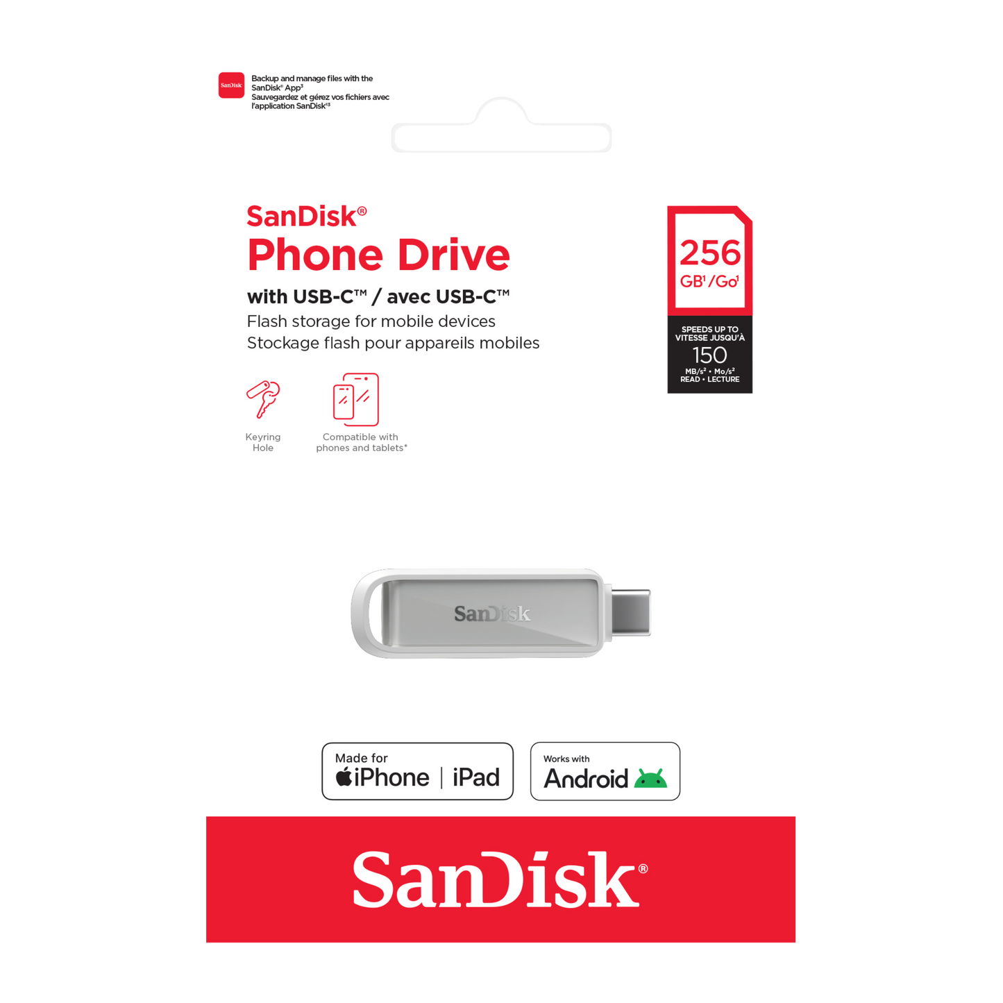 SANDISK® Phone Drive with USB-C™ (64GB/ 128GB/ 256GB/ 512GB/ 1TB)-Data Storage-futuromic