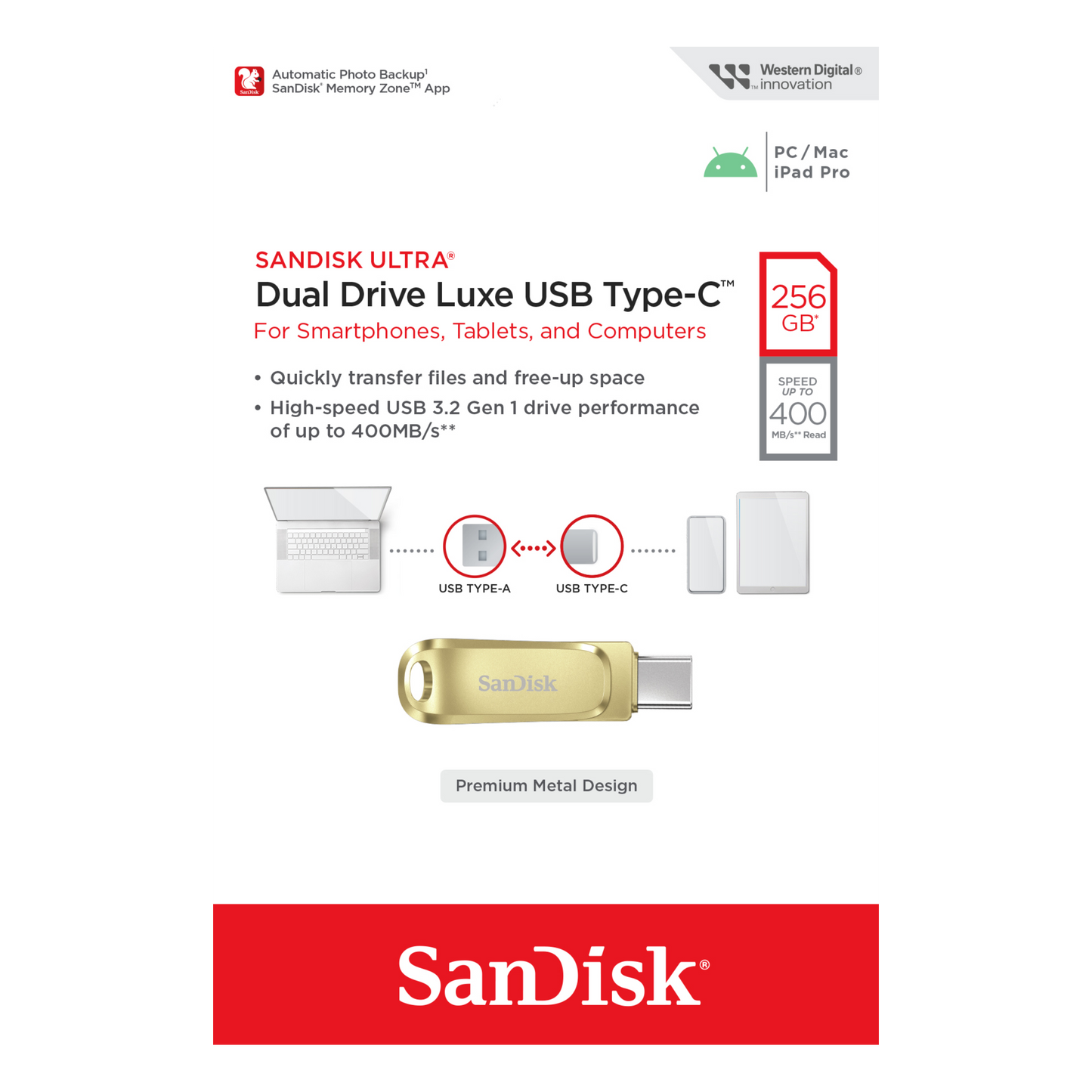 SanDisk Ultra Dual Drive LUXE USB Type-C OTG-Data Storage-futuromic