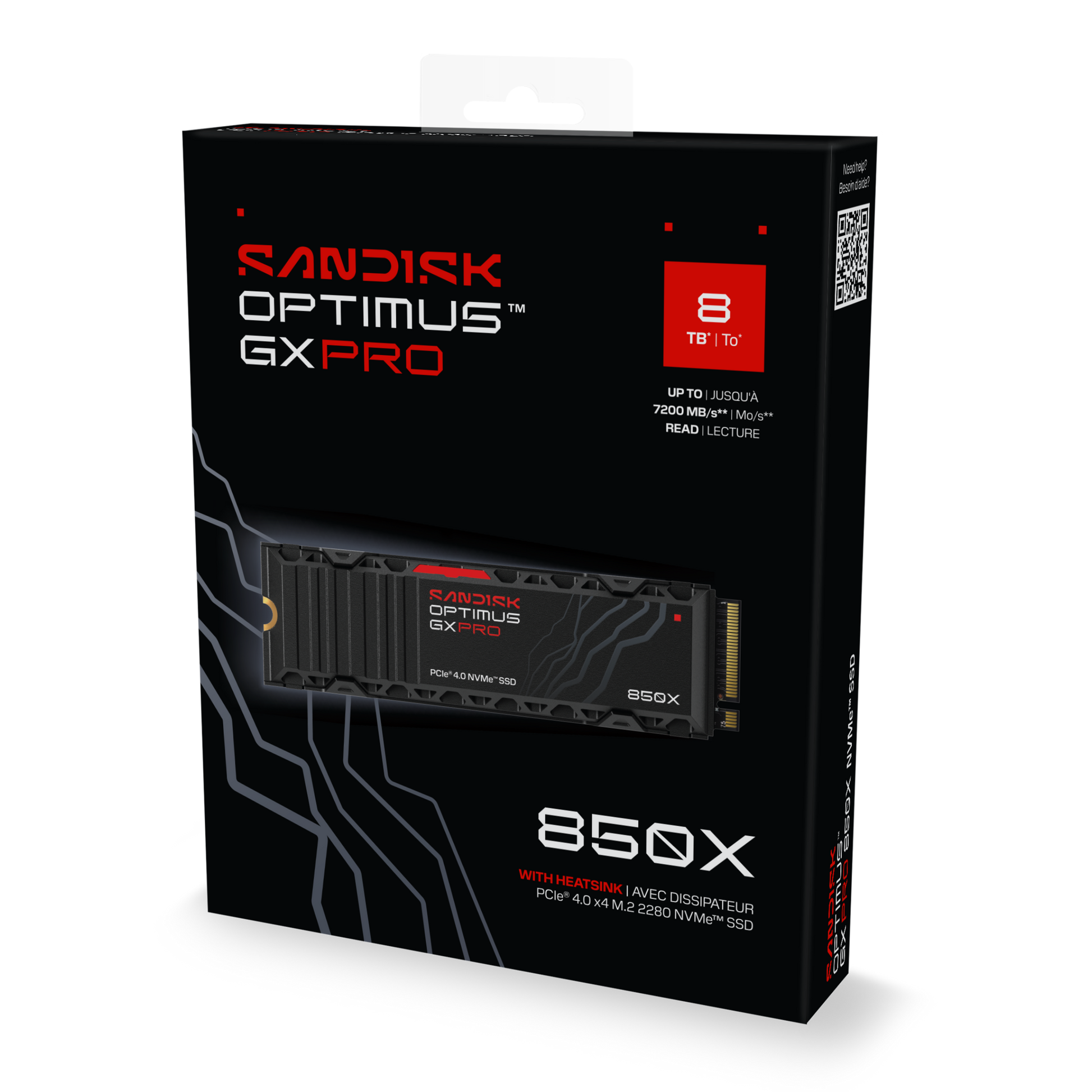 SANDISK Optimus™ GX PRO 850X NVMe™ SSD with Heatsink (1TB/ 2TB/ 4TB/ 8TB)-Data Storage-futuromic