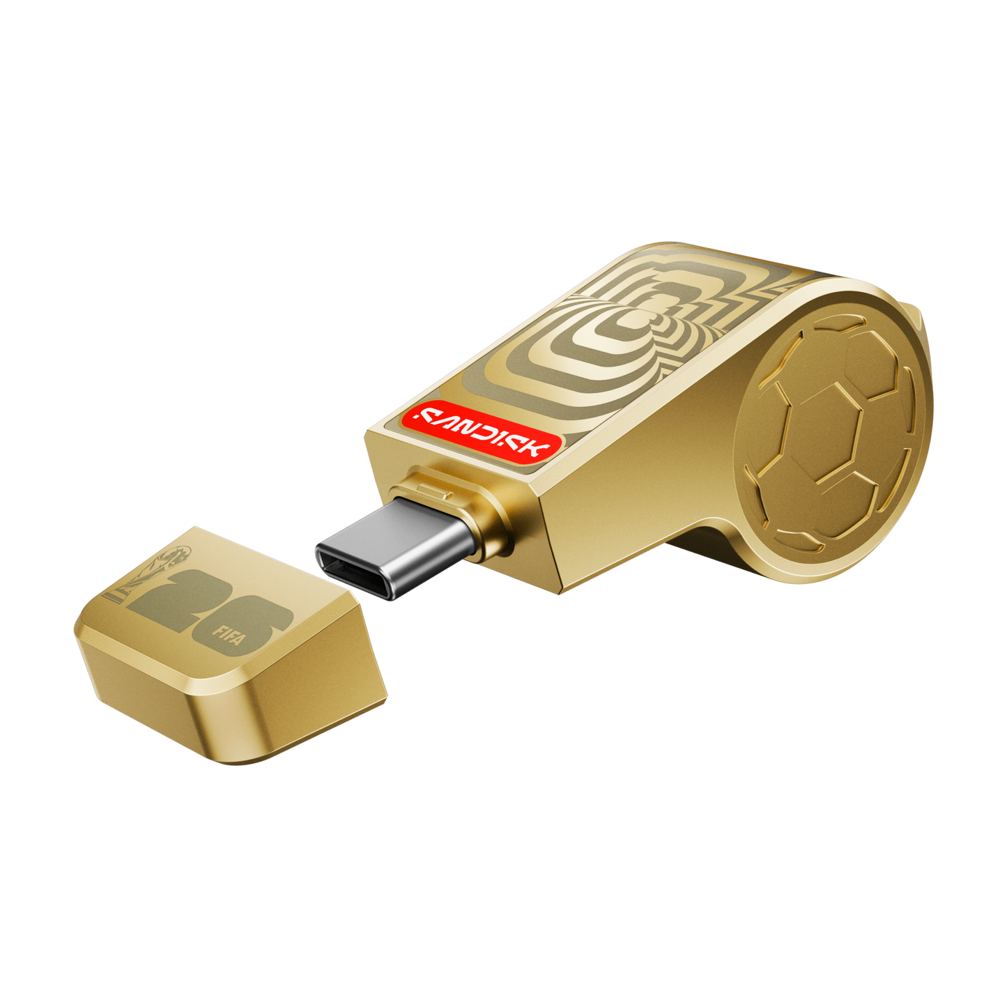 Sandisk® USB-C™ Flash Drive SDCZIA: FIFA World Cup 2026™ Gold Edition (128GB)-Data Storage-futuromic