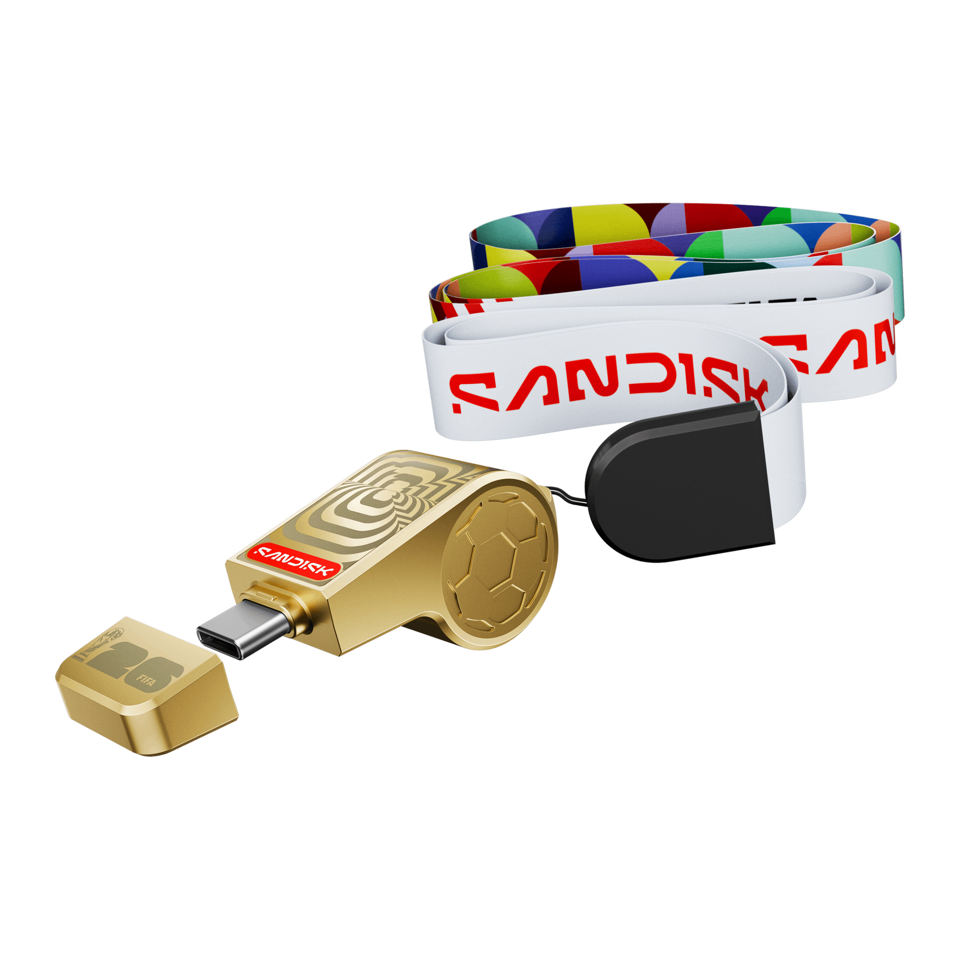 Sandisk® USB-C™ Flash Drive SDCZIA: FIFA World Cup 2026™ Gold Edition (128GB)-Data Storage-futuromic