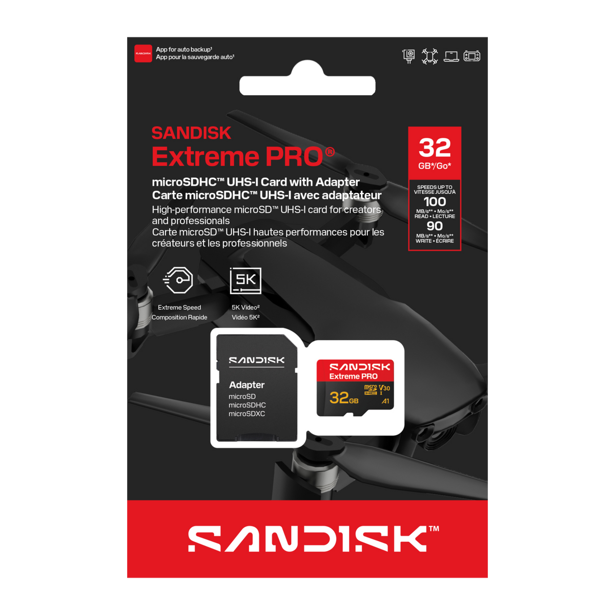 SANDISK Extreme PRO® microSD™ UHS-I Card (32GB/ 64GB/ 128GB/ 256GB/ 512GB/ 1TB/ 2TB) [SDSQXCJ]-Data Storage-futuromic