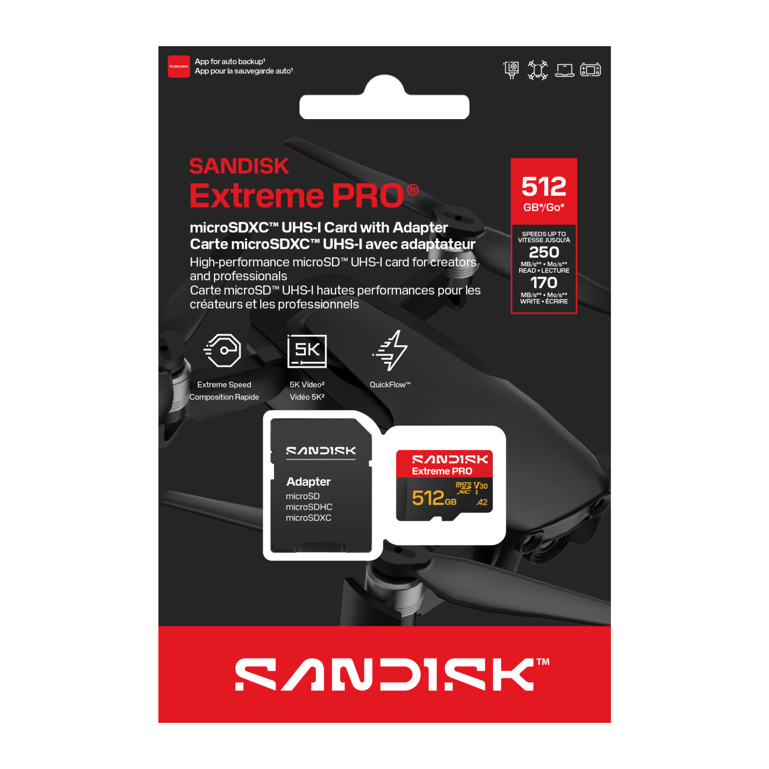 SANDISK Extreme PRO® microSD™ UHS-I Card [SDSQXCJ] (64GB/ 128GB/ 256GB/ 512GB)-Data Storage-futuromic