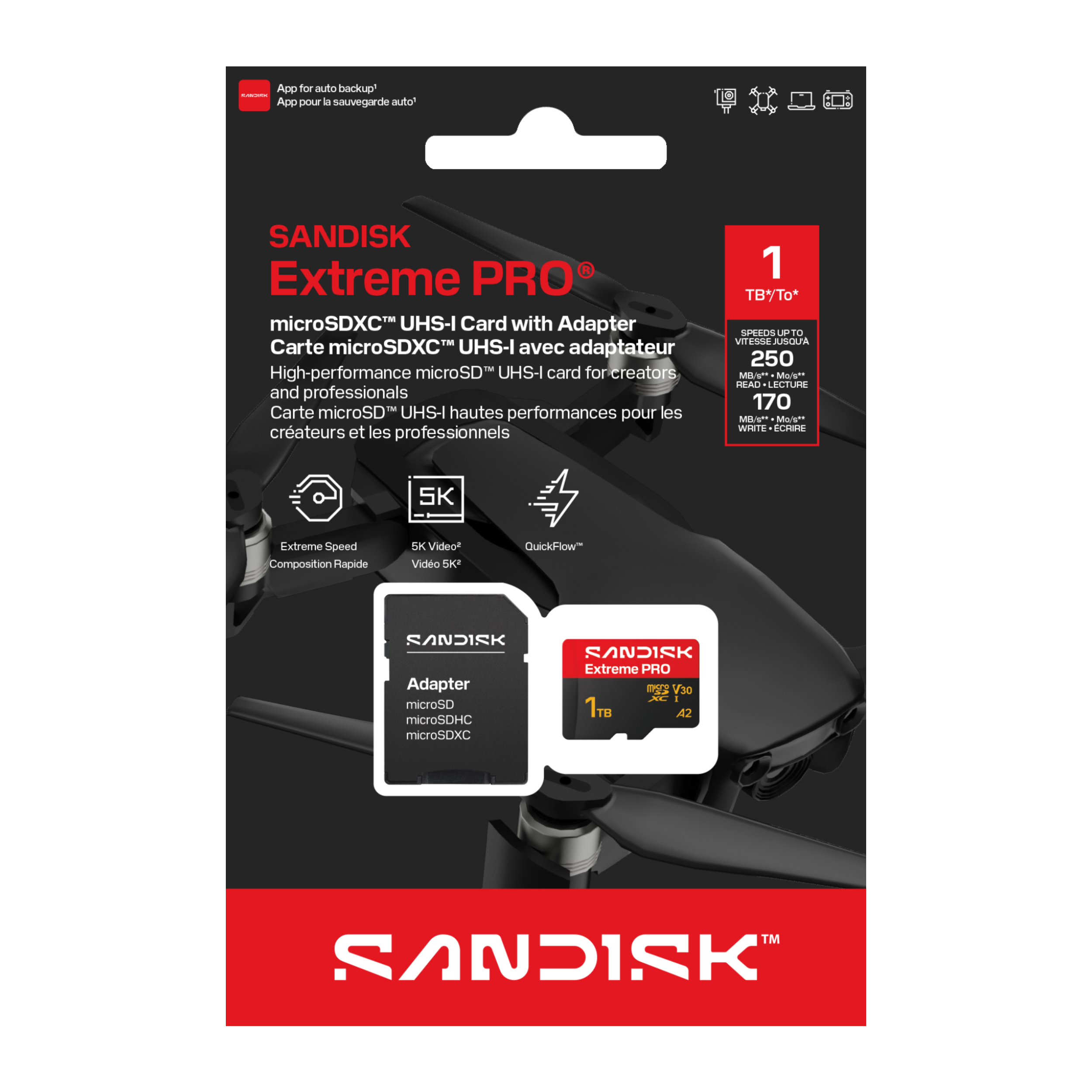 SANDISK Extreme PRO® microSD™ UHS-I Card (32GB/ 64GB/ 128GB/ 256GB/ 512GB/ 1TB/ 2TB) [SDSQXCJ]-Data Storage-futuromic