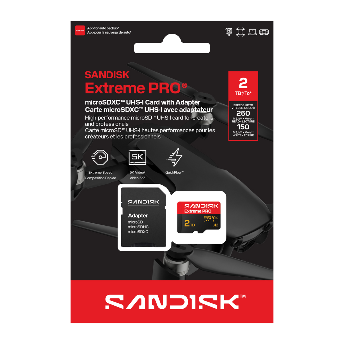 SANDISK Extreme PRO® microSD™ UHS-I Card (32GB/ 64GB/ 128GB/ 256GB/ 512GB/ 1TB/ 2TB) [SDSQXCJ]-Data Storage-futuromic