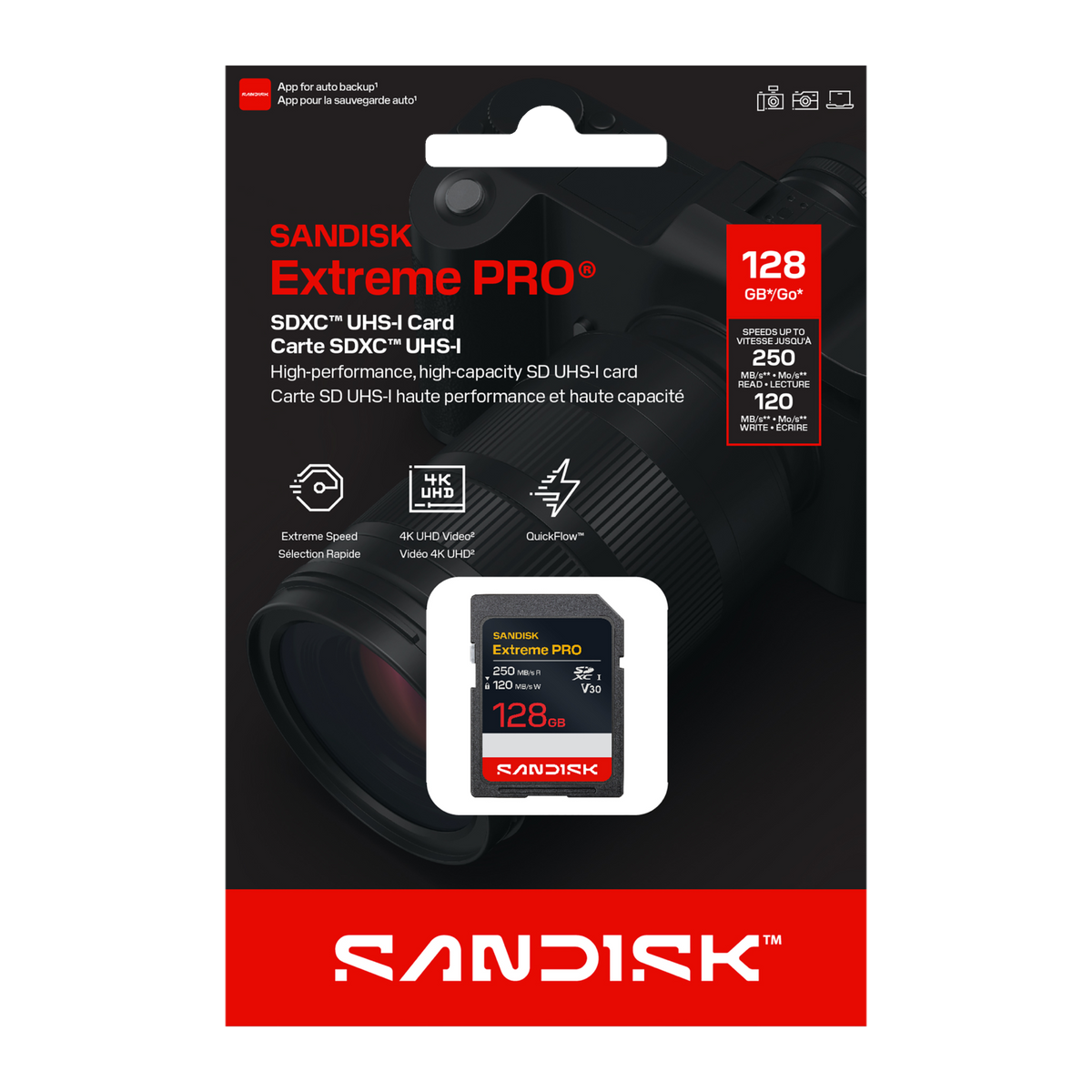 SANDISK Extreme PRO® SD UHS-I Card (U3, V30) (32GB/ 64GB/ 128GB/ 256GB/ 512GB/ 1TB/ 2TB) [SDSDXCJ]-Data Storage-futuromic