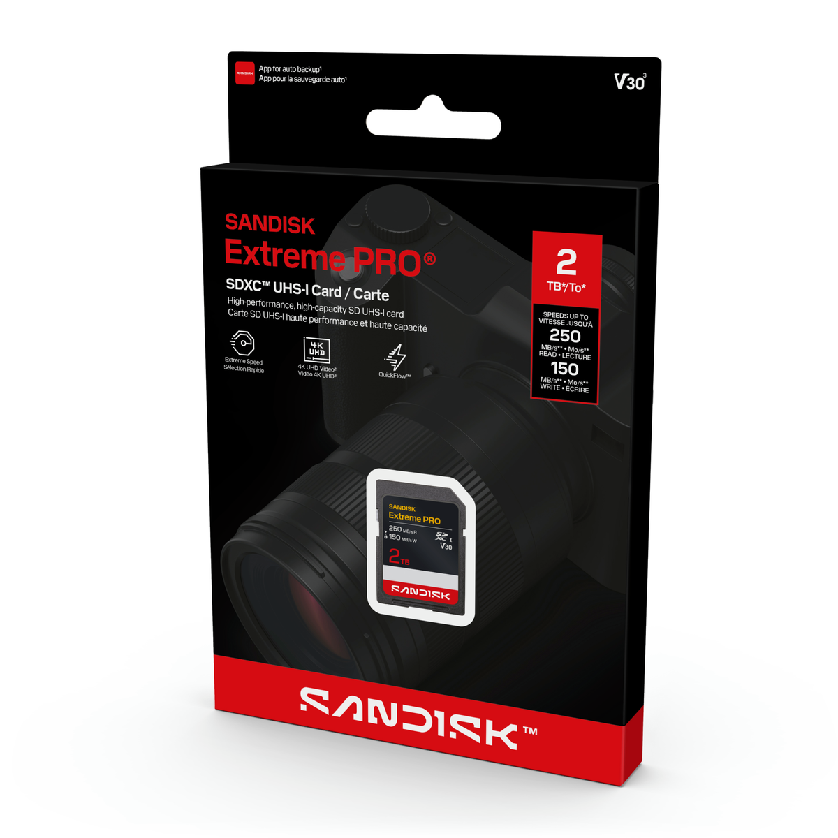 SANDISK Extreme PRO® SD UHS-I Card (U3, V30) (32GB/ 64GB/ 128GB/ 256GB/ 512GB/ 1TB/ 2TB) [SDSDXCJ]-Data Storage-futuromic