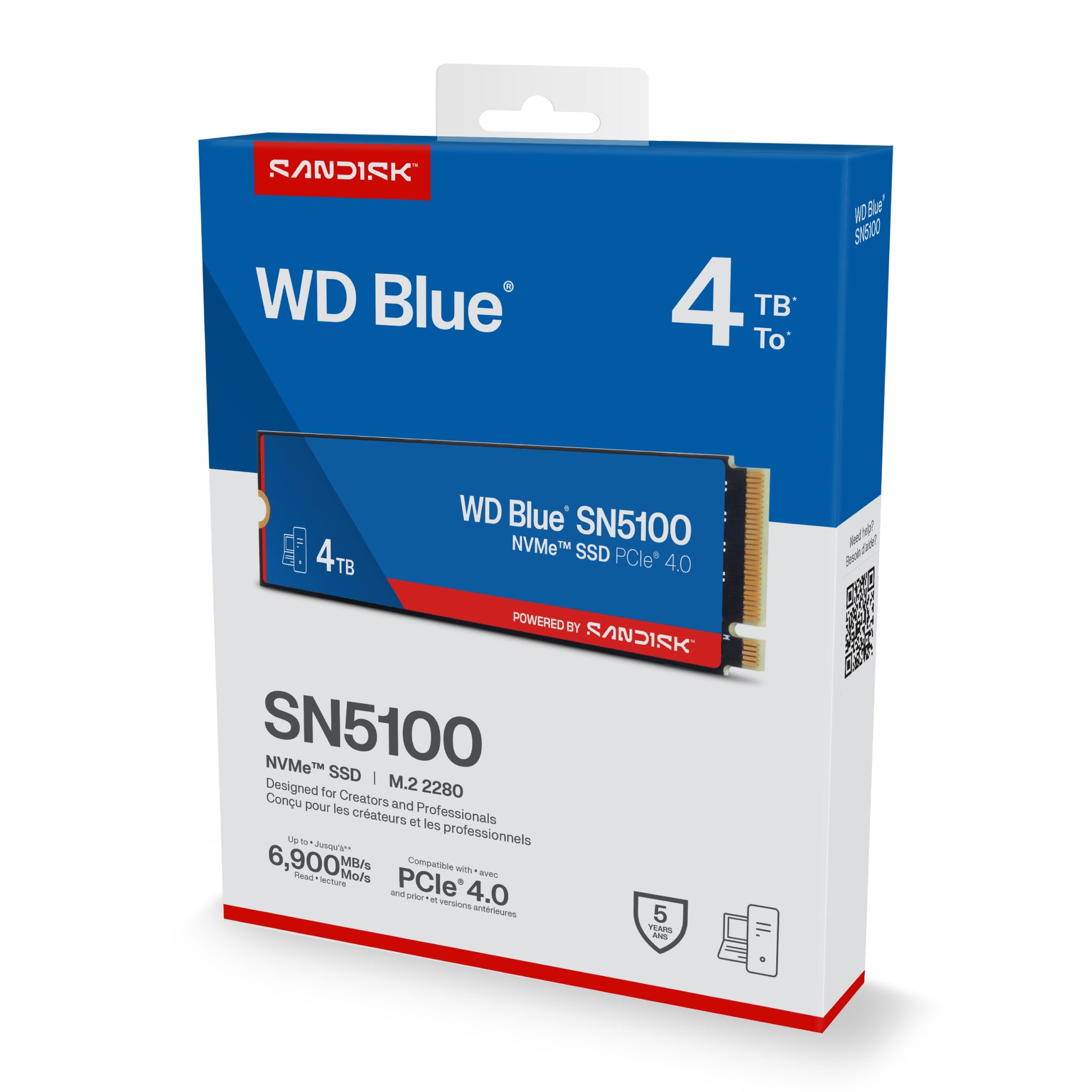 WD Blue® SN5100 Internal NVMe™ SSD (500GB/ 1TB/ 2TB/ 4TB)-Data Storage-futuromic