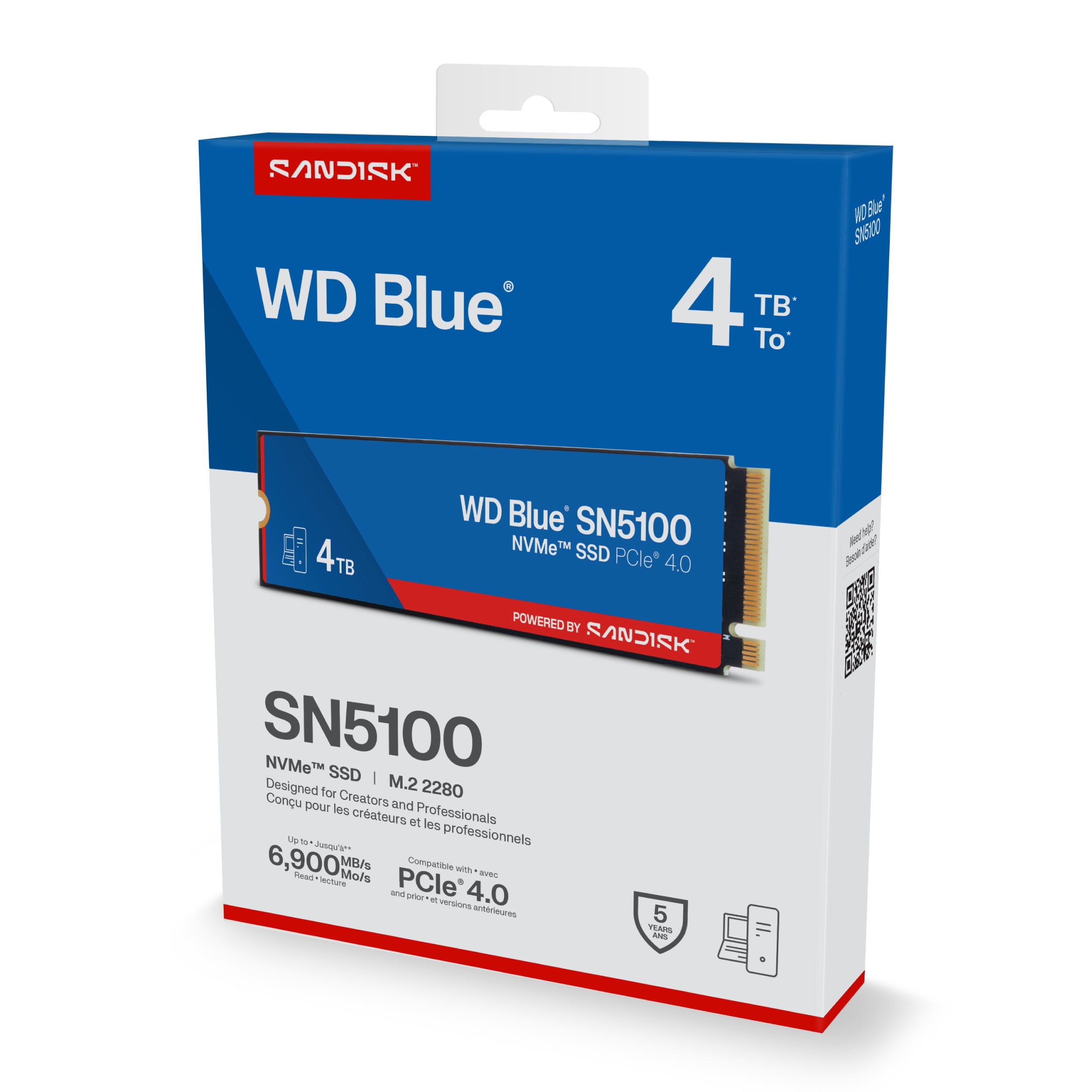 WD Blue® SN5100 Internal NVMe™ SSD (500GB/ 1TB/ 2TB/ 4TB)-Data Storage-futuromic