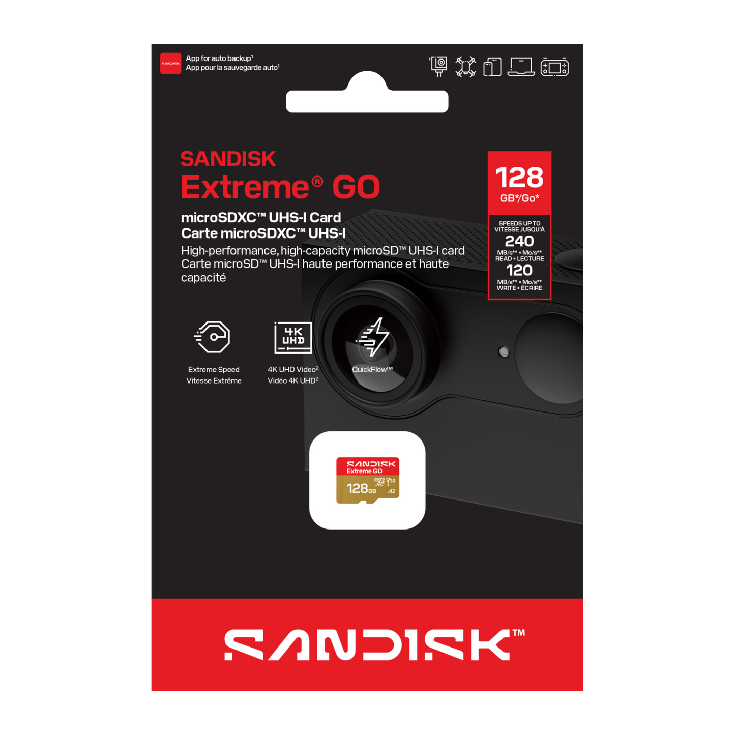 SANDISK Extreme® GO microSD™ UHS-I Card (64GB/ 128GB)