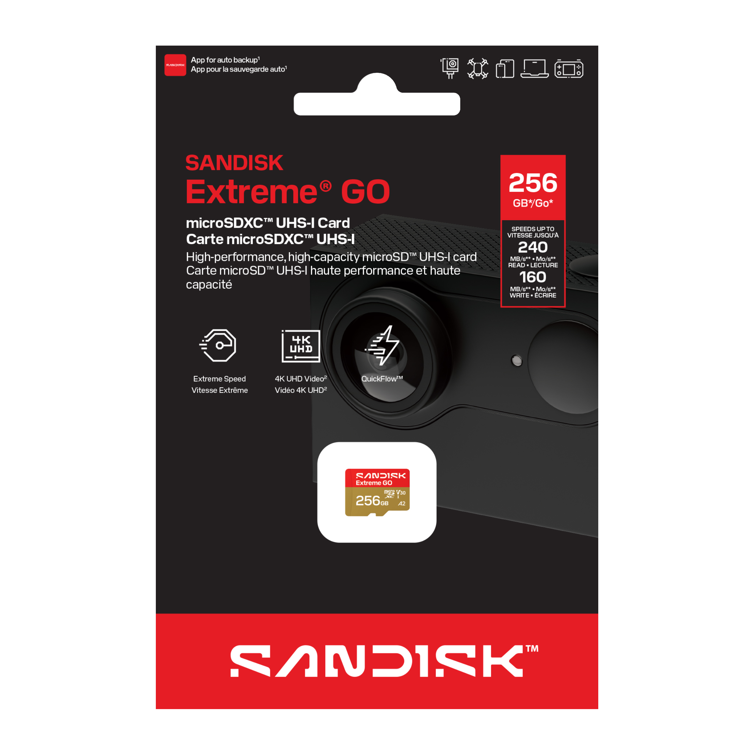 SANDISK Extreme® GO microSD™ UHS-I Card [SDSQXGN] (64GB/ 128GB/ 256GB)-Data Storage-futuromic