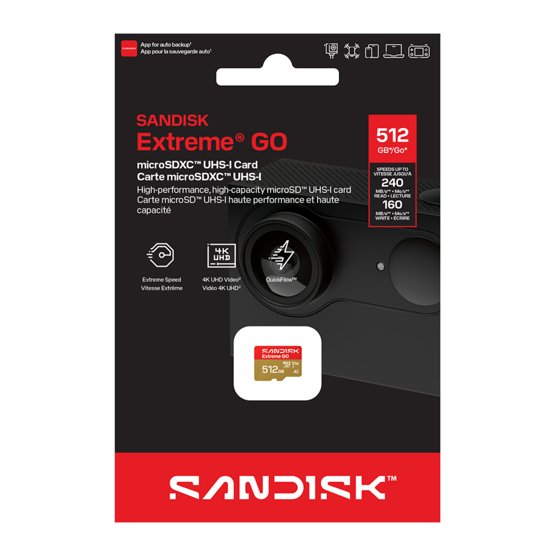 SANDISK Extreme® GO microSD™ UHS-I Card [SDSQXGN] (64GB/ 128GB/ 256GB/ 512GB)-Data Storage-futuromic