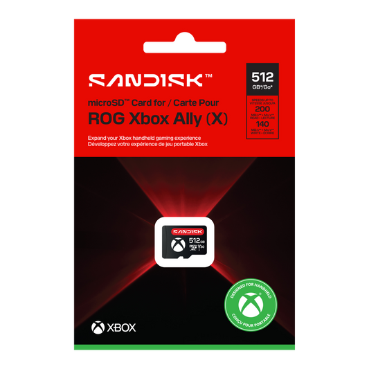 Sandisk® microSD™ Card for ROG Xbox Ally (X) Officially Xbox Licensed SQXKN (512GB/ 1TB/ 2TB)-Data Storage-futuromic