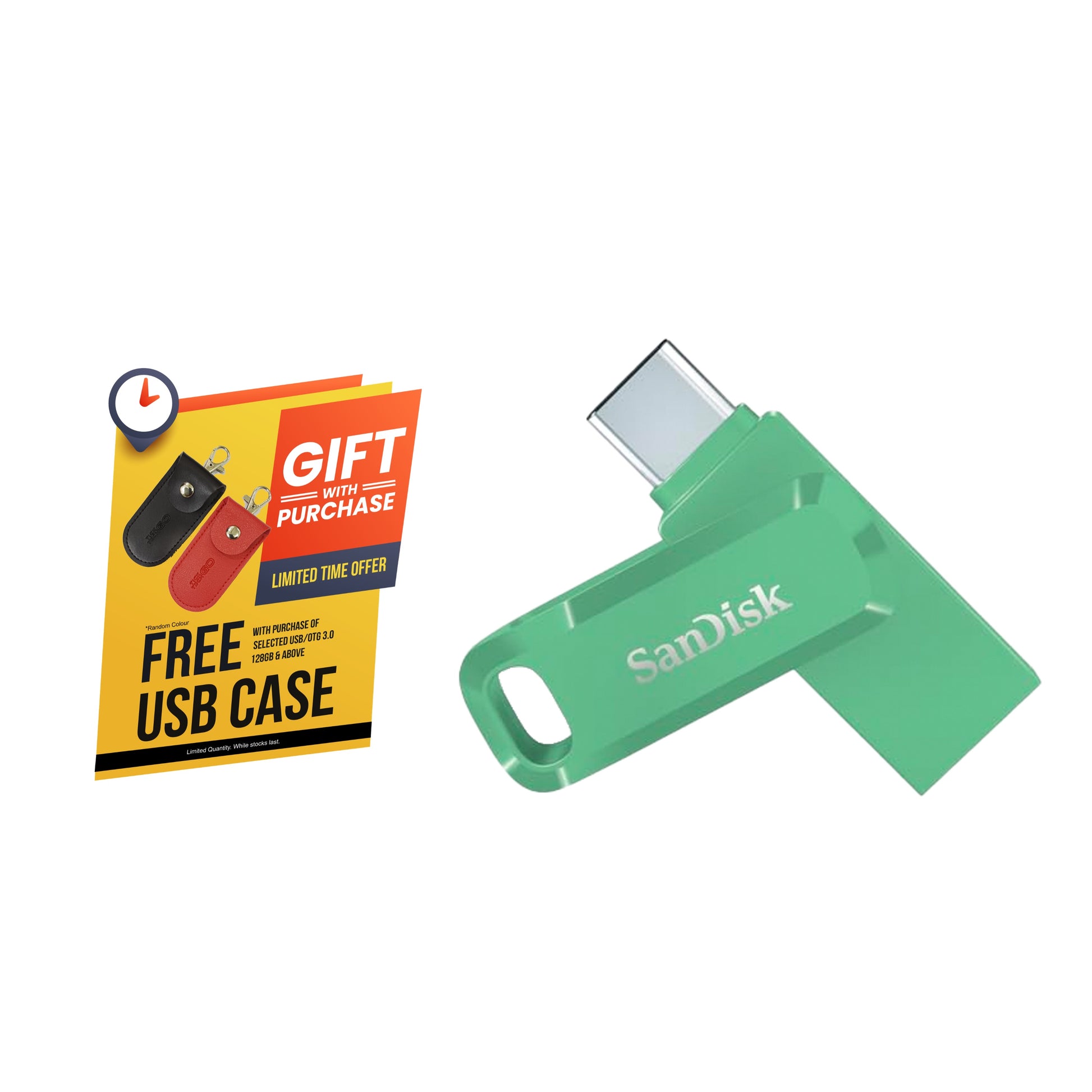 SanDisk Ultra Dual Drive Go USB Type-C OTG USB 3.2 Flash Drive for Android Smartphone, Computers & Tablets (Absinthe Green/ Navagio Bay/ Lavender))-Data Storage-futuromic