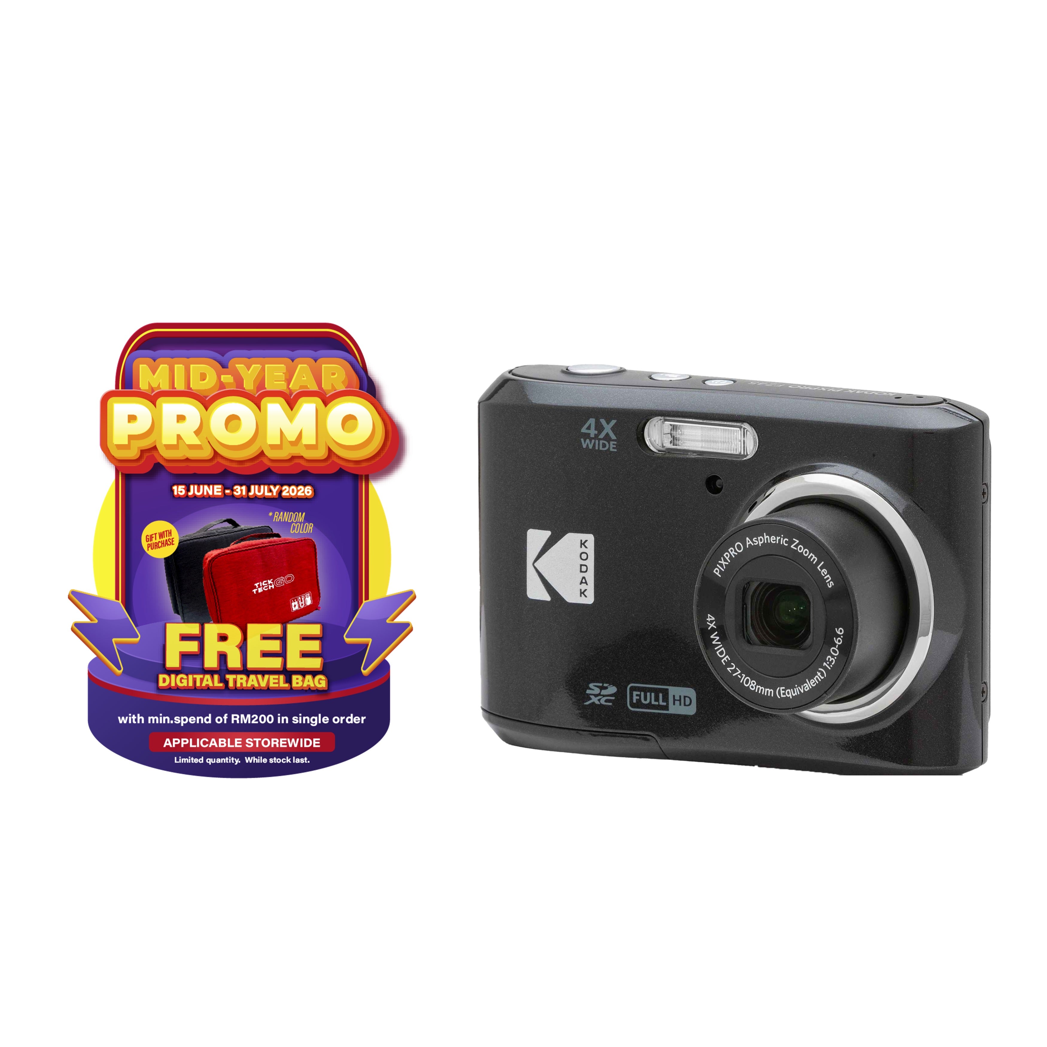 KODAK PIXPRO FZ45 Digital Camera [FRIENDLY ZOOM]-Digital Compact Cameras-futuromic
