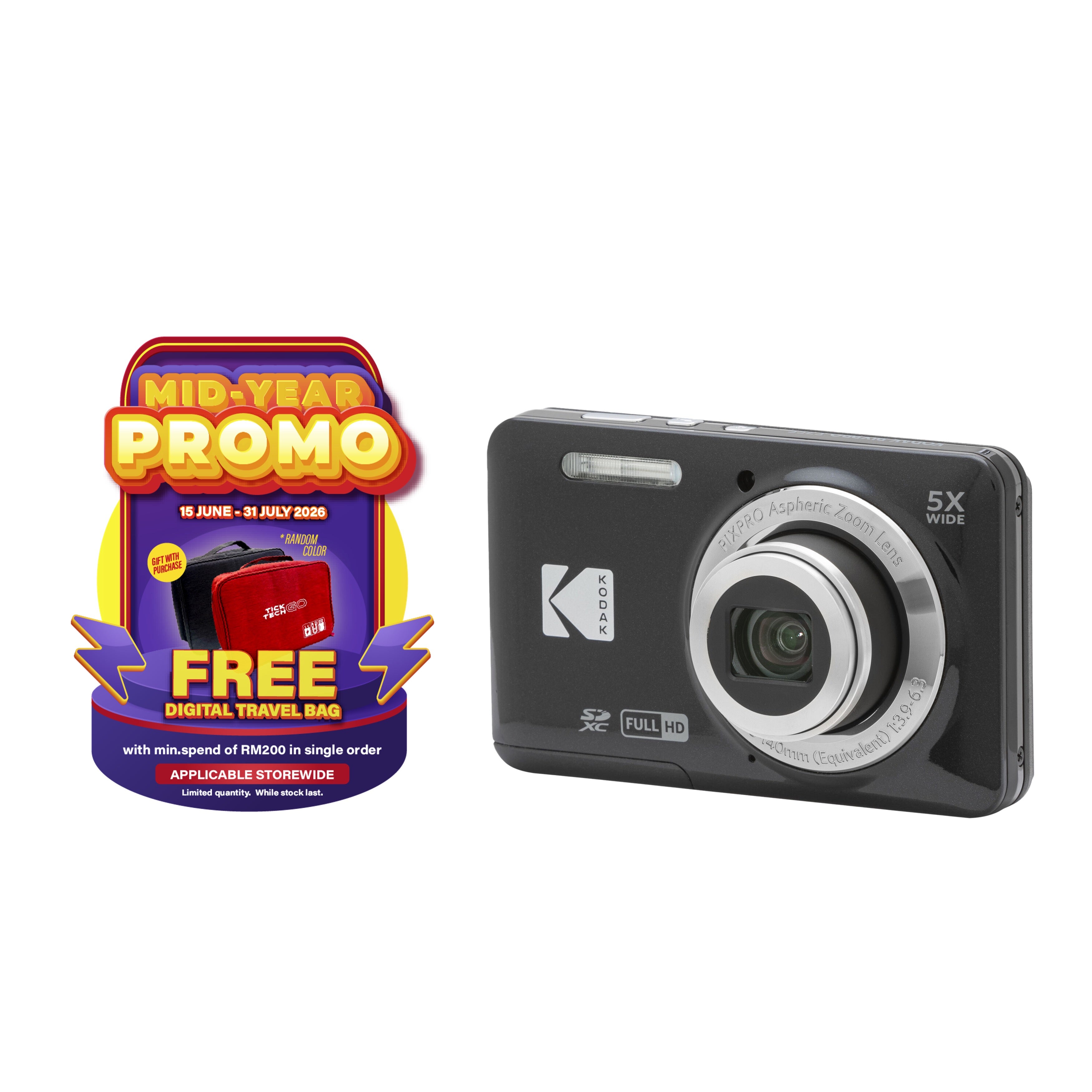 KODAK PIXPRO FZ55 Digital Camera [FRIENDLY ZOOM]-Digital Compact Cameras-futuromic