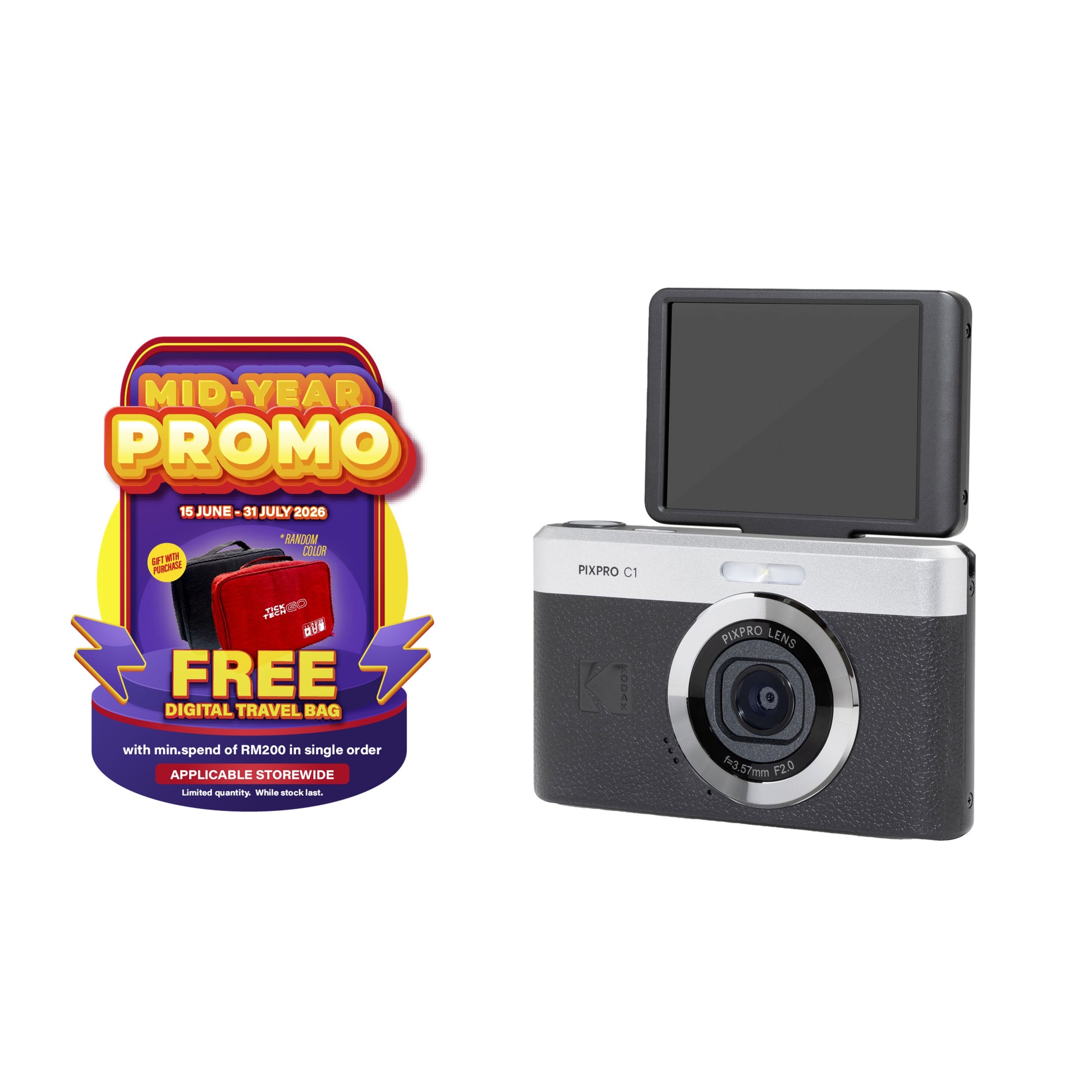 KODAK PIXPRO C1 Digital Camera [FRIENDLY ZOOM]-Digital Compact Cameras-futuromic