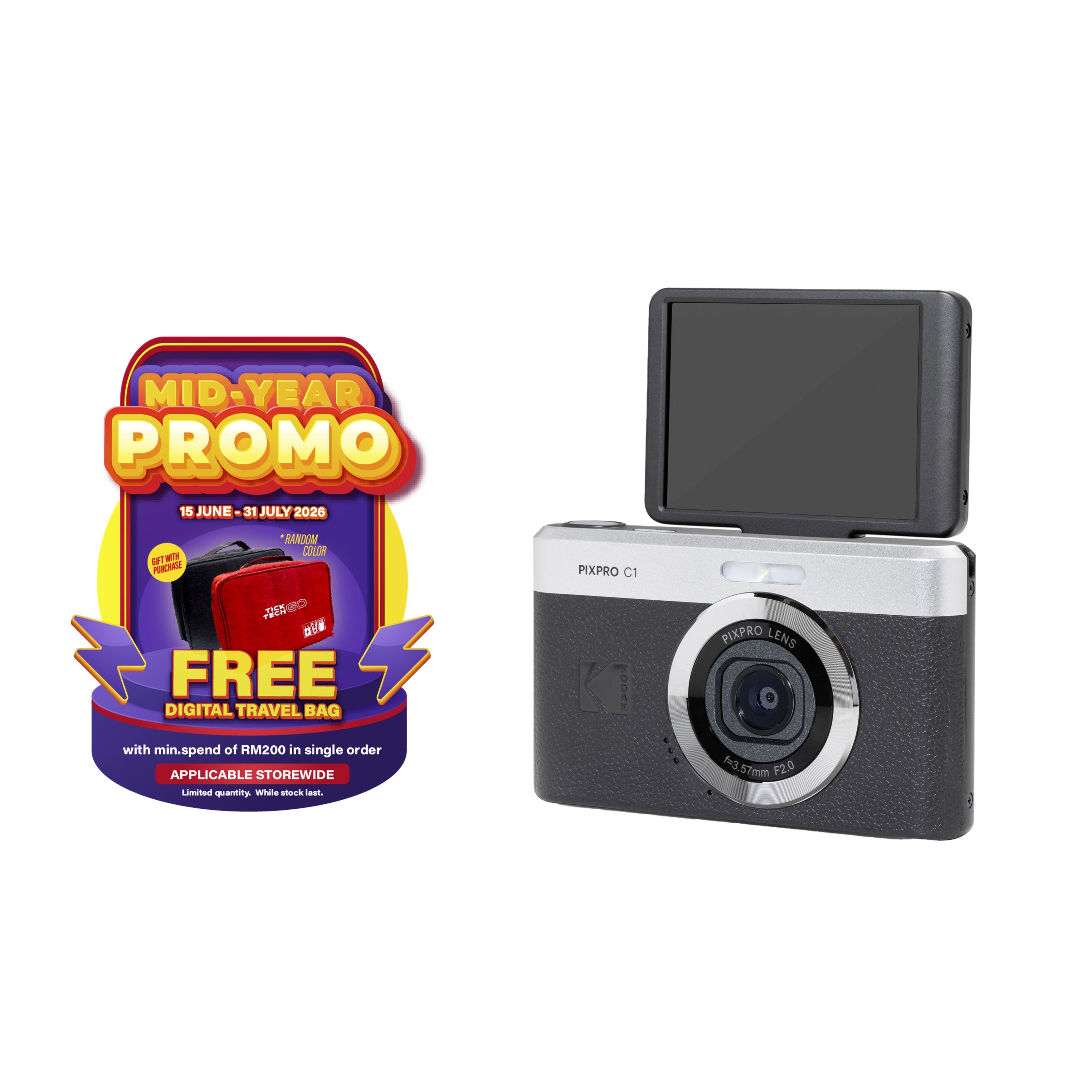 KODAK PIXPRO C1 Digital Camera [FRIENDLY ZOOM]-Digital Compact Cameras-futuromic