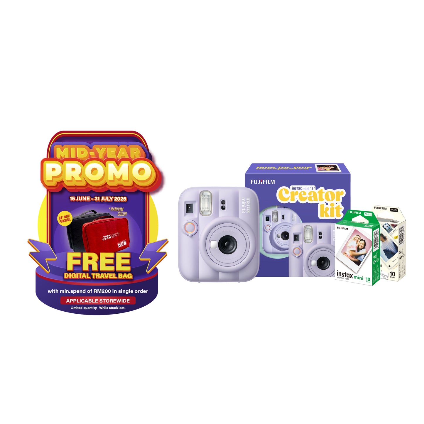 FUJIFILM Instax Mini 13 Instant Film Camera (Creator Kit)-Instant Camera-futuromic