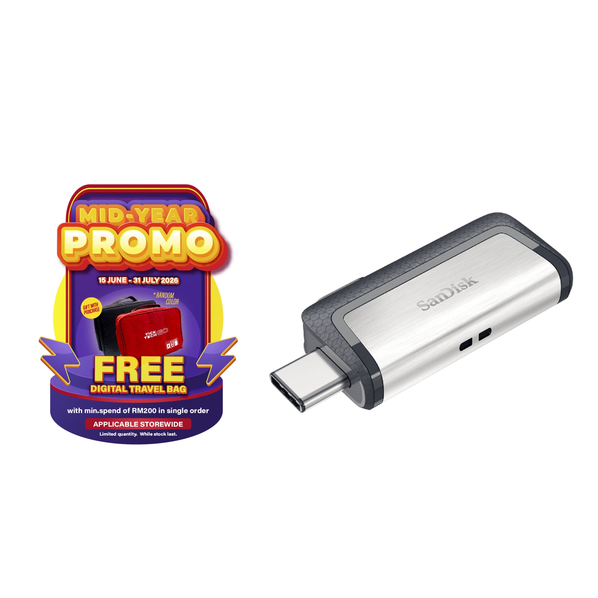 SanDisk Ultra Dual Flash Drive Type-C USB 3.1 OTG for Android Smartphone, Computers & Tablets-Data Storage-futuromic