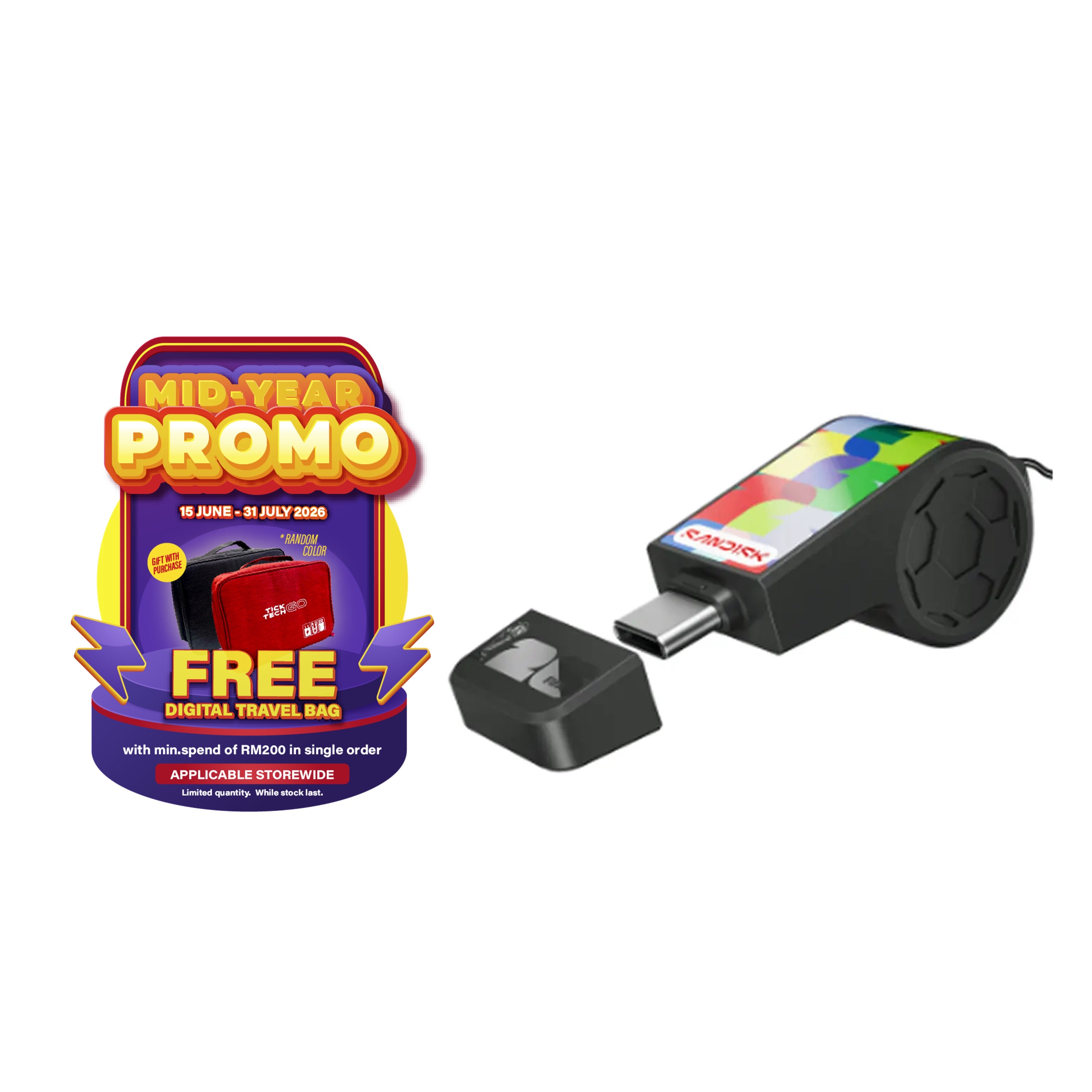 Sandisk® USB-C™ Flash Drive CZIA: FIFA World Cup 2026™ Edition (128GB)-Data Storage-futuromic