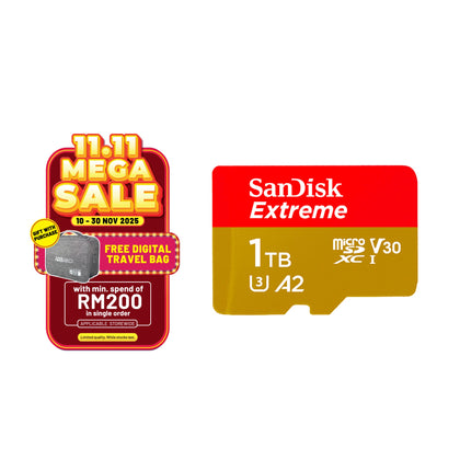 SanDisk Extreme microSDHC/SDXC UHS-I 100MB/s - 190MB/s C10, V30, U3 A1/A2 Memory Card for Smartphone, Drone, Action Camera (No adapter)