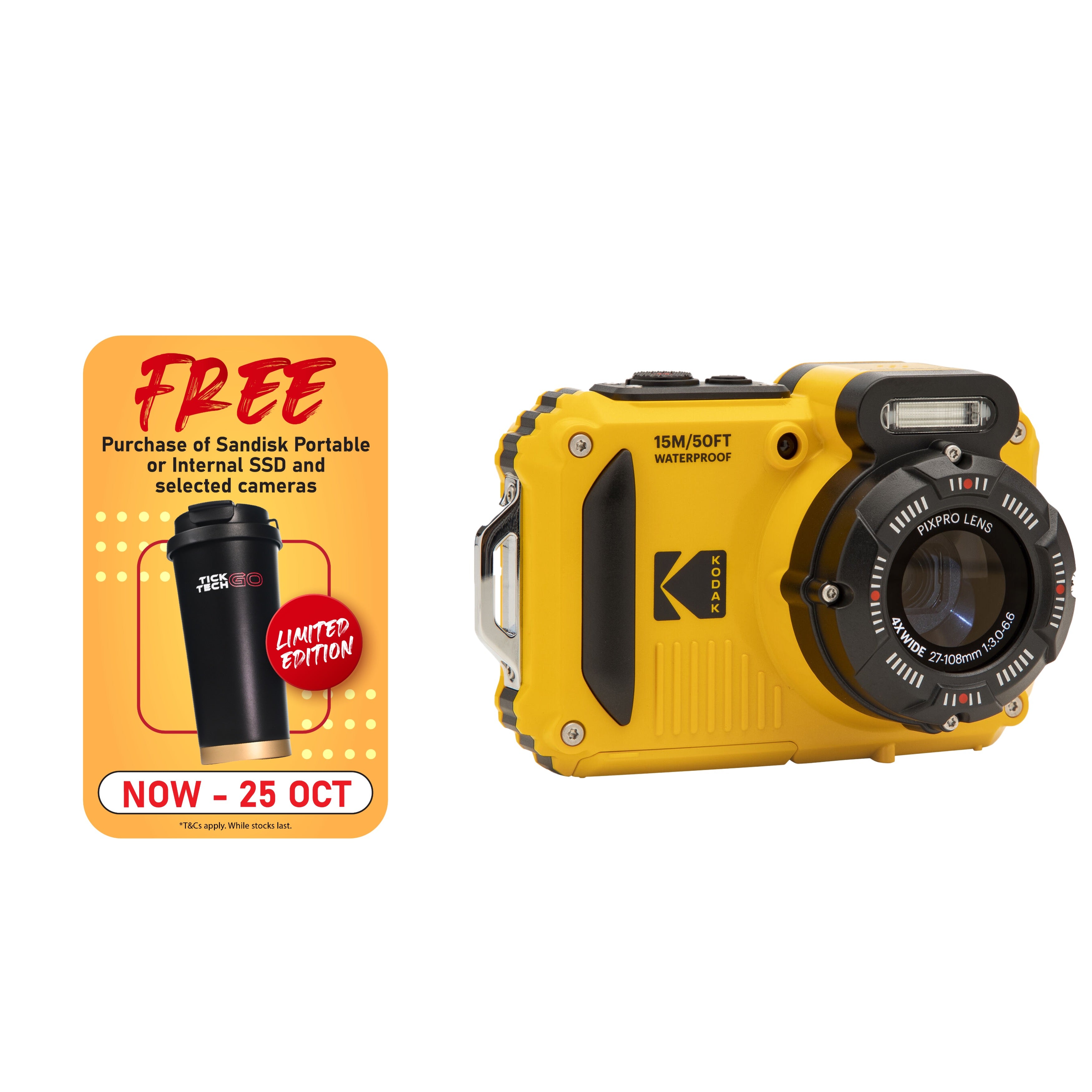 KODAK PIXPRO WPZ2 Digital Camera [ACTION SPORT]-Digital Compact Cameras-futuromic