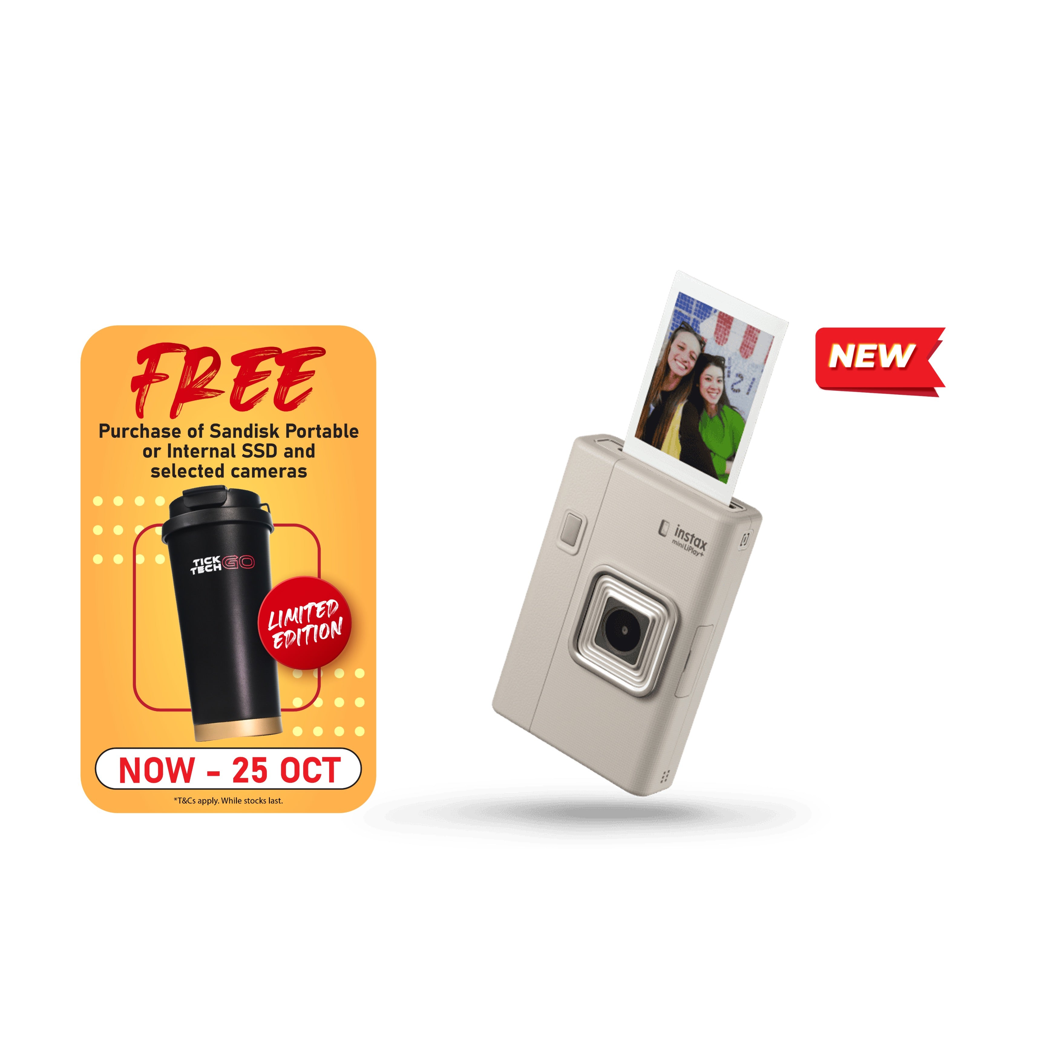 FUJIFILM Instax Mini LiPlay+ Hybrid Instant Camera-Instant Camera-futuromic