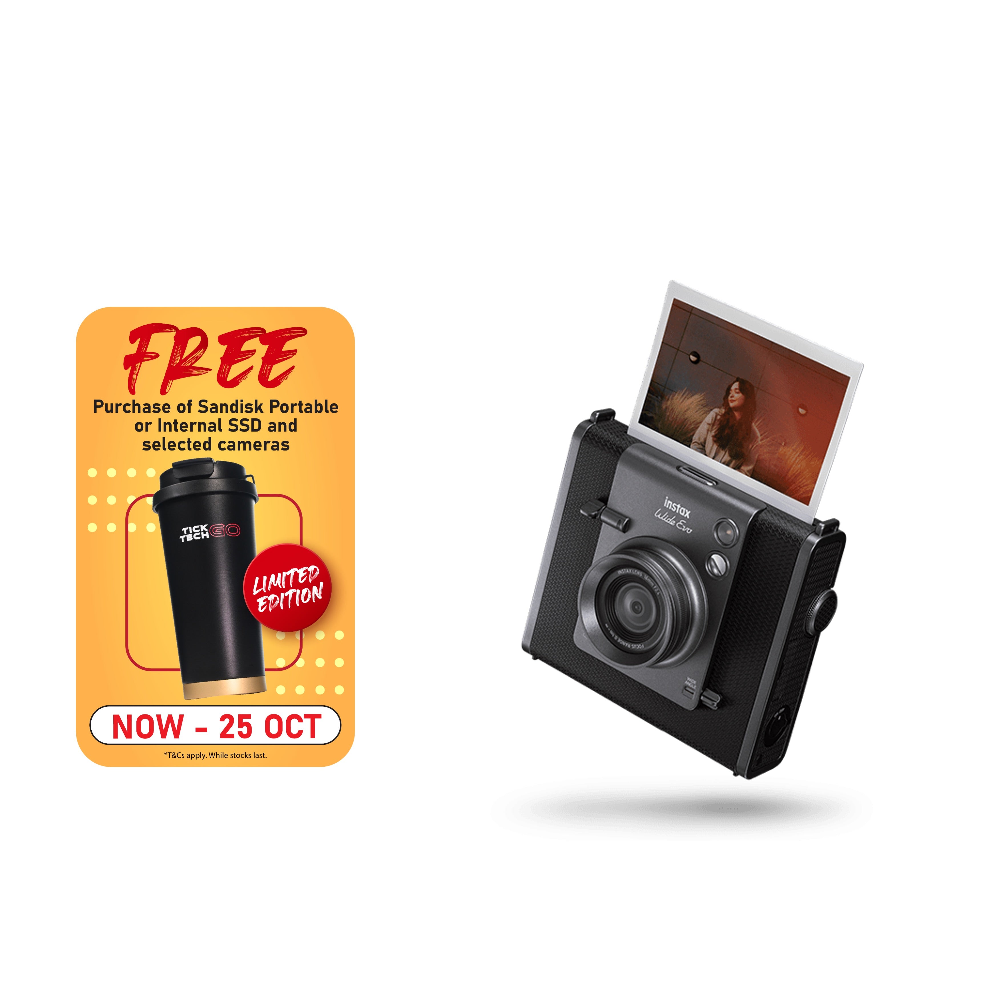 FUJIFILM Instax Wide Evo Hybrid Instant Film Camera-Instant Camera-futuromic