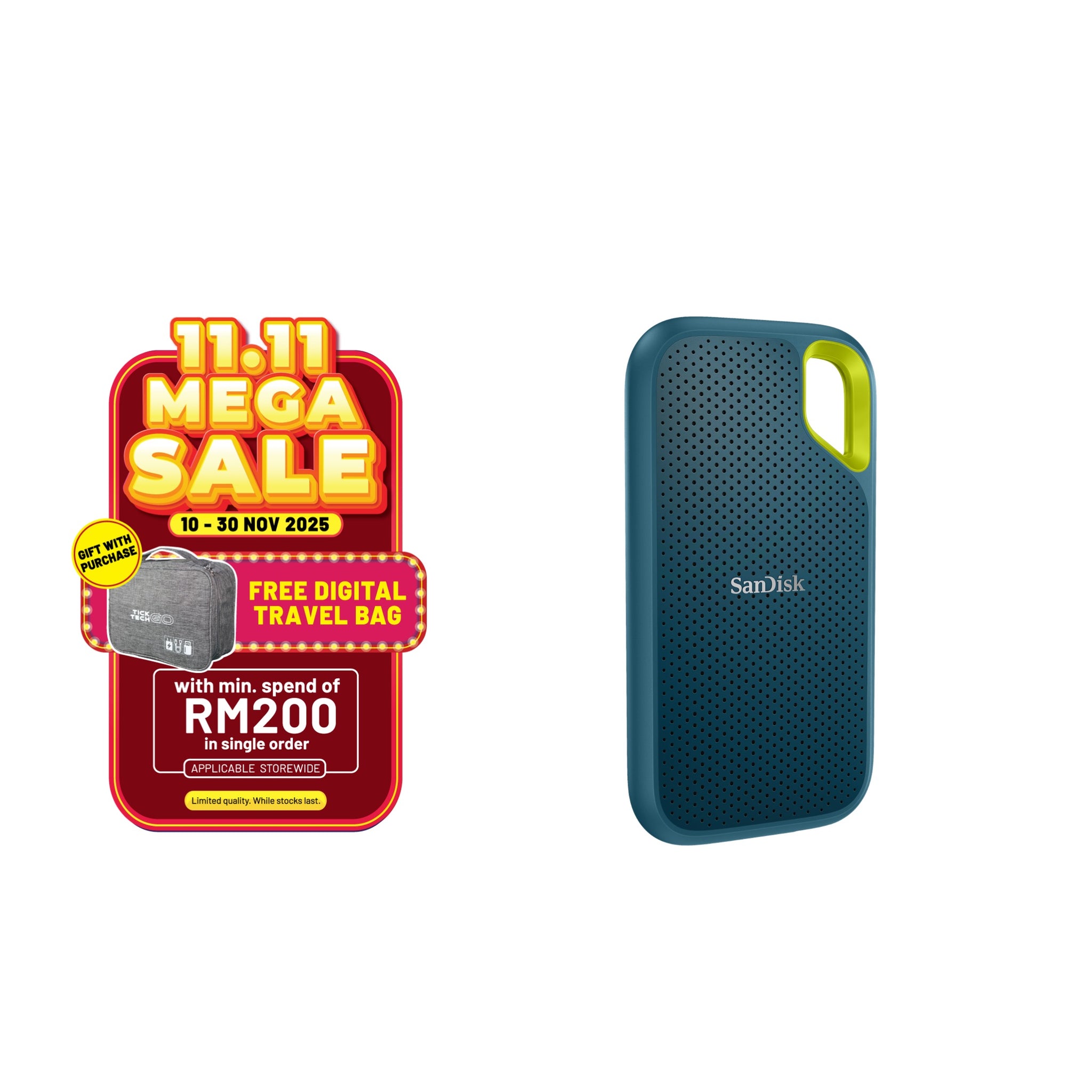 SanDisk Extreme Portable SSD E61 1050MB/s Type-C IP65 Shock