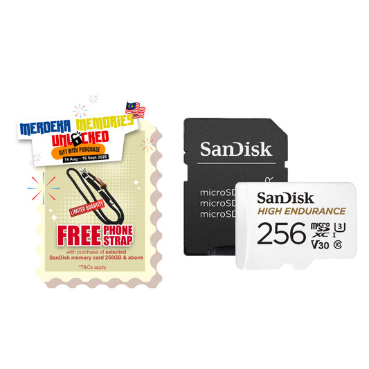 SanDisk High Endurance microSDHC/SDXC 100MB/s Memory Card with Adapter for Dash Cams & Home Security Cameras-Data Storage-futuromic