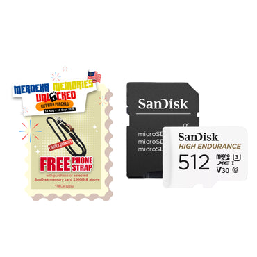 SanDisk High Endurance microSDHC/SDXC 100MB/s Memory Card with Adapter for Dash Cams & Home Security Cameras-Data Storage-futuromic