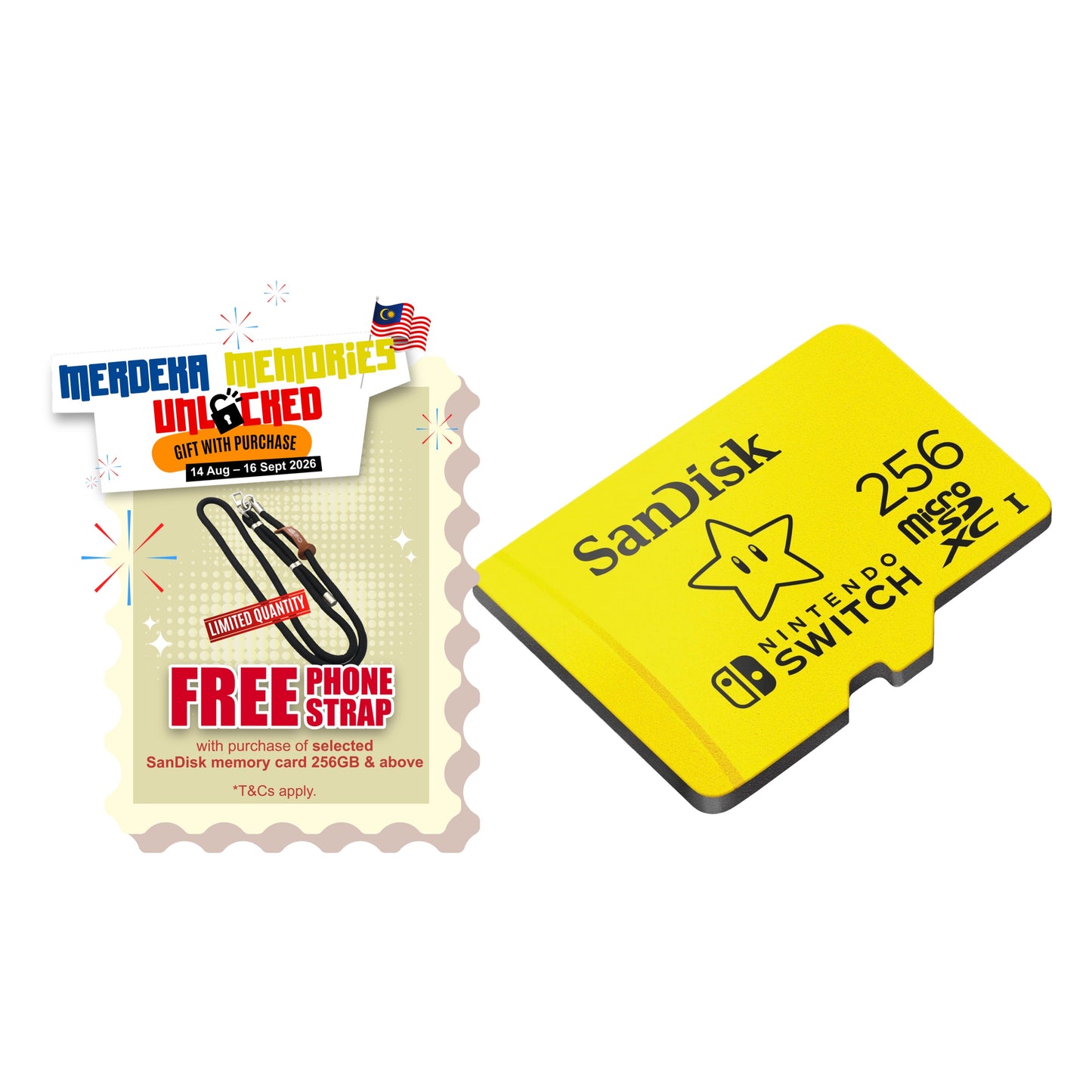 SanDisk microSDXC Card (Super Mario Edition) for Nintendo Switch [SDSQXAO] (128GB/ 256GB)-Data Storage-futuromic
