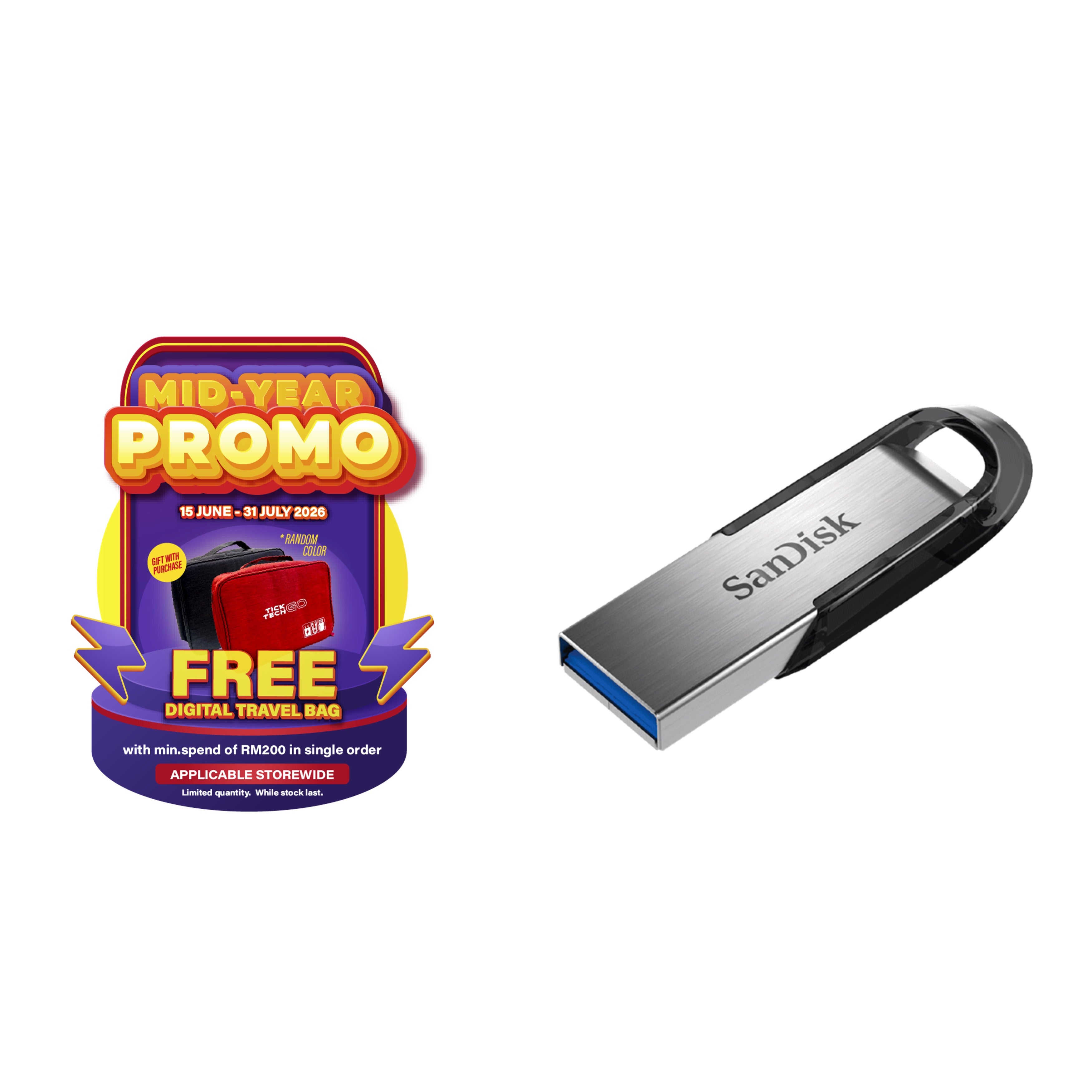 SanDisk Ultra Flair CZ73 USB 3.0 Flash Drive-Data Storage-futuromic