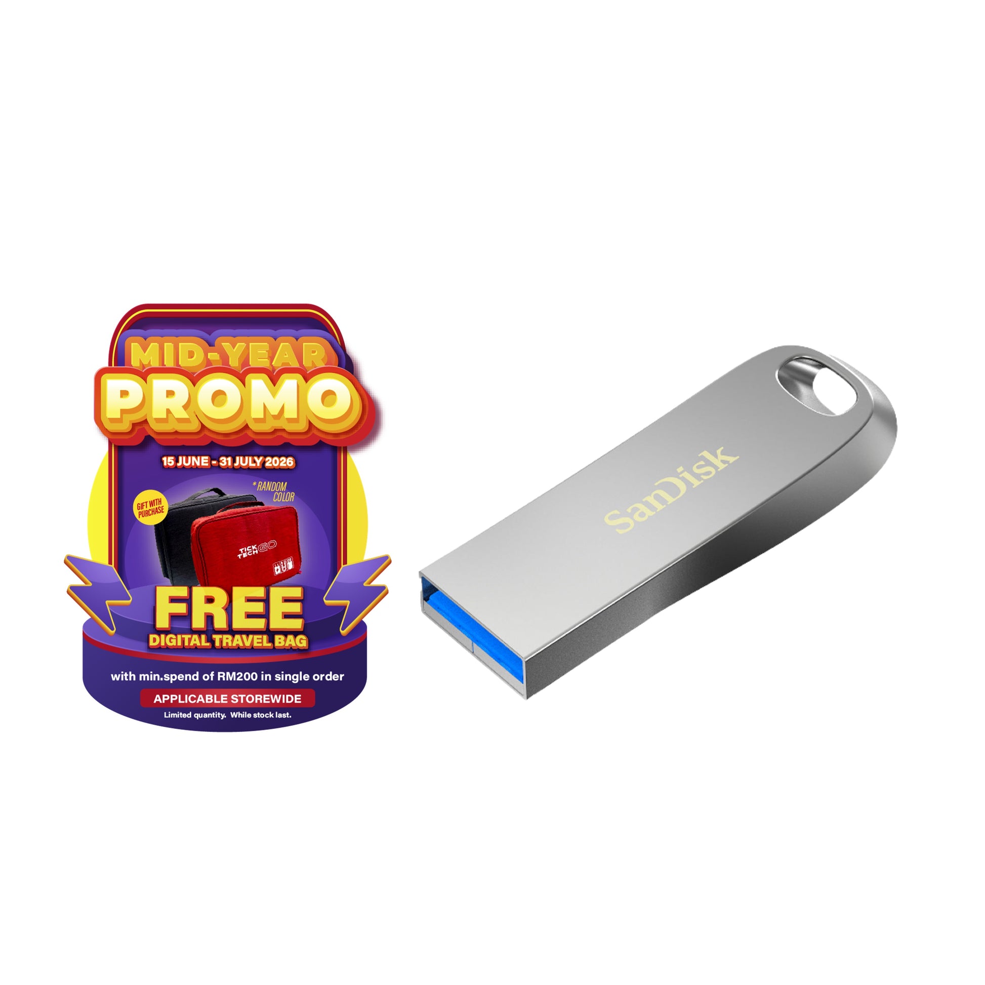 SanDisk Ultra Luxe CZ74 USB 3.2 Gen 1 Flash Drive-Data Storage-futuromic