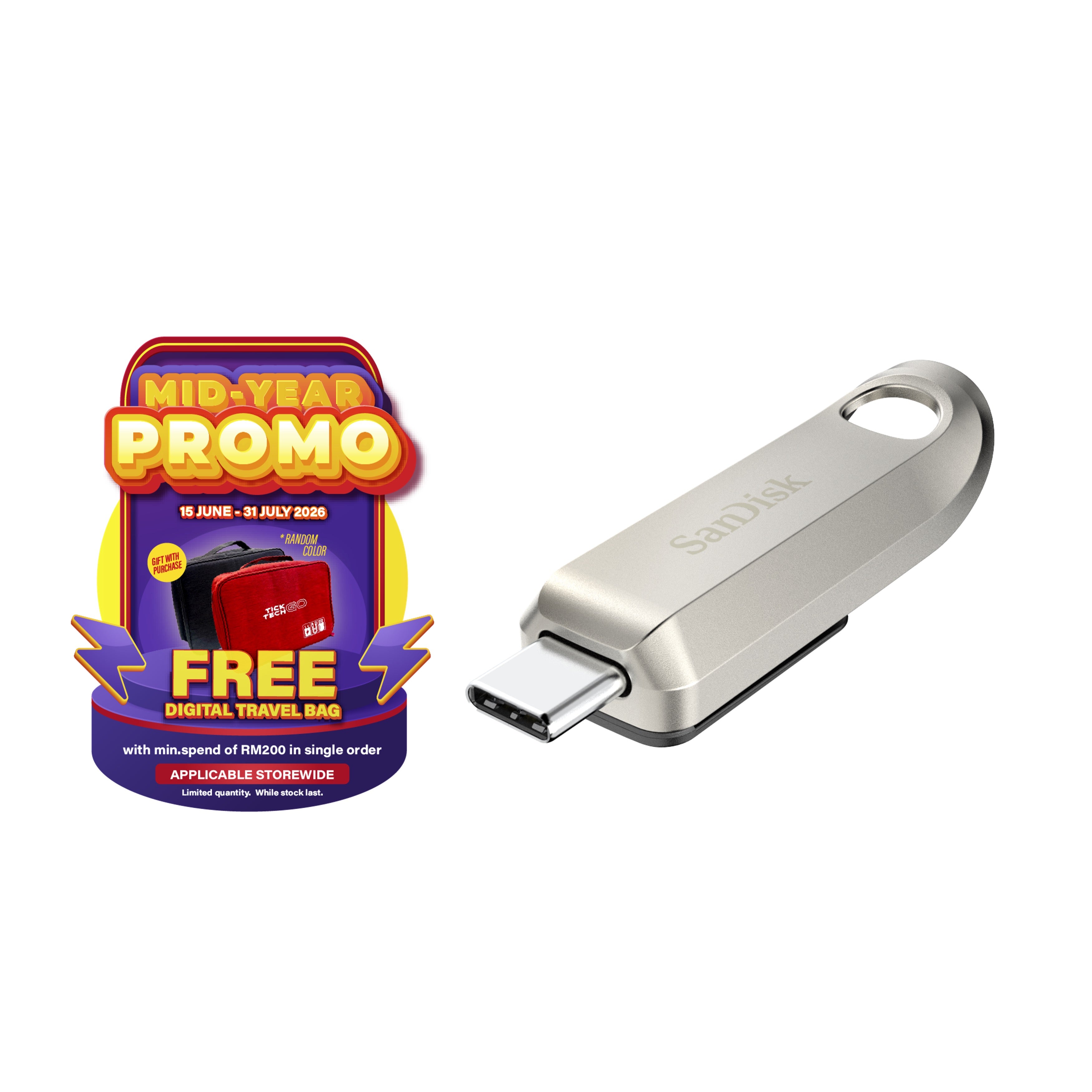 SanDisk Ultra Luxe CZ75 USB Type-C Flash Drive-Data Storage-futuromic