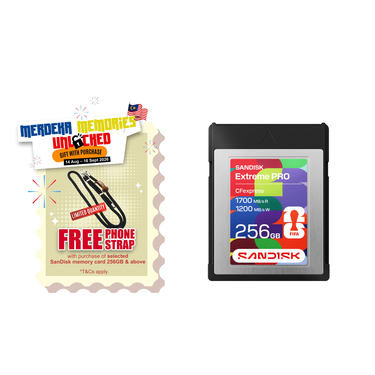Sandisk® CFexpress™ Type B Card CFE: FIFA World Cup 2026™ Edition (256GB)-Data Storage-futuromic
