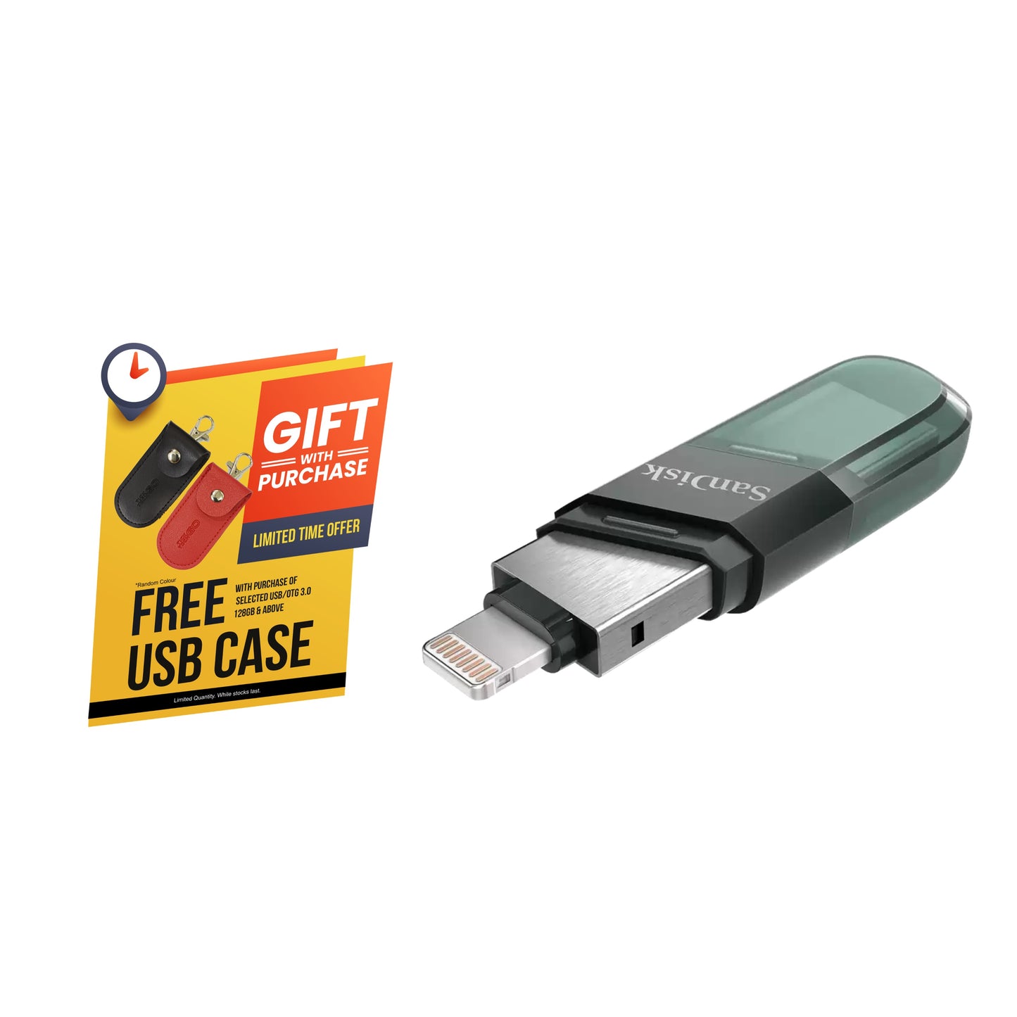 SanDisk iXpand Flash Drive Flip for iPhone (Lightning/USB Flash Drive)-Data Storage-futuromic