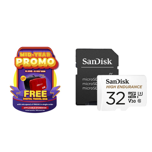 SanDisk High Endurance microSDHC/SDXC 100MB/s Memory Card with Adapter for Dash Cams & Home Security Cameras-Data Storage-futuromic